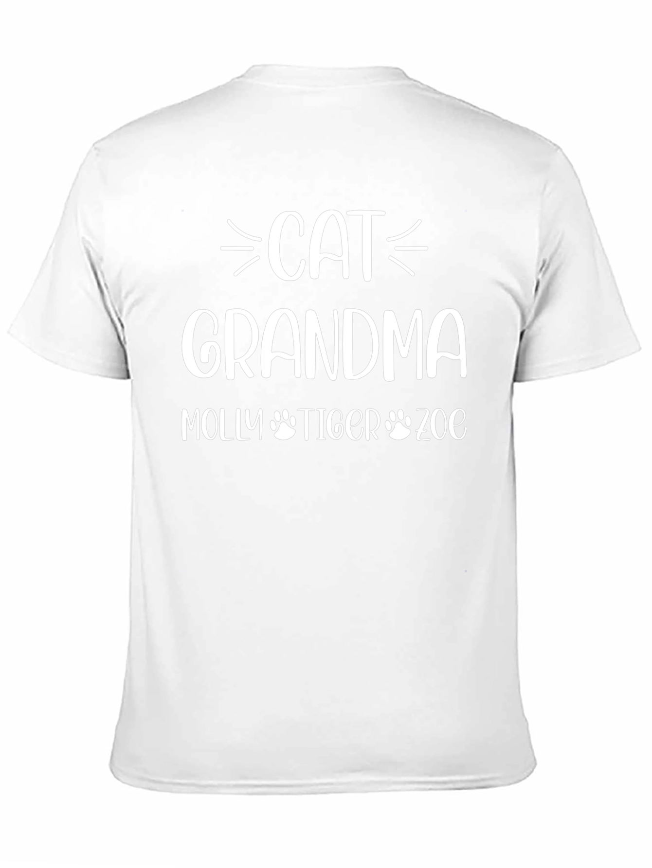 Cat Grandma T-Shirt - Personalized Pet Names