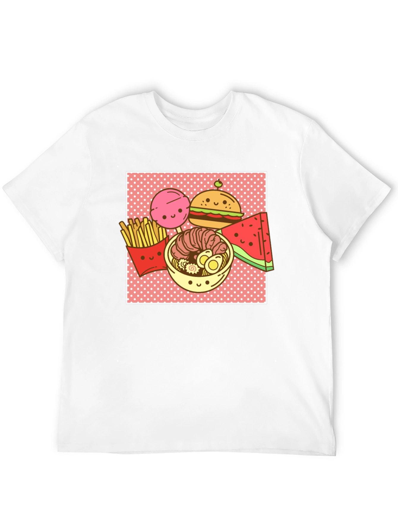 Kawaii Foodie T-Shirt: Ramen Burger Fries & More!