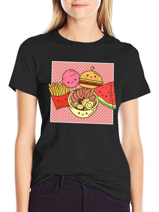 Kawaii Foodie T-Shirt: Ramen Burger Fries & More!