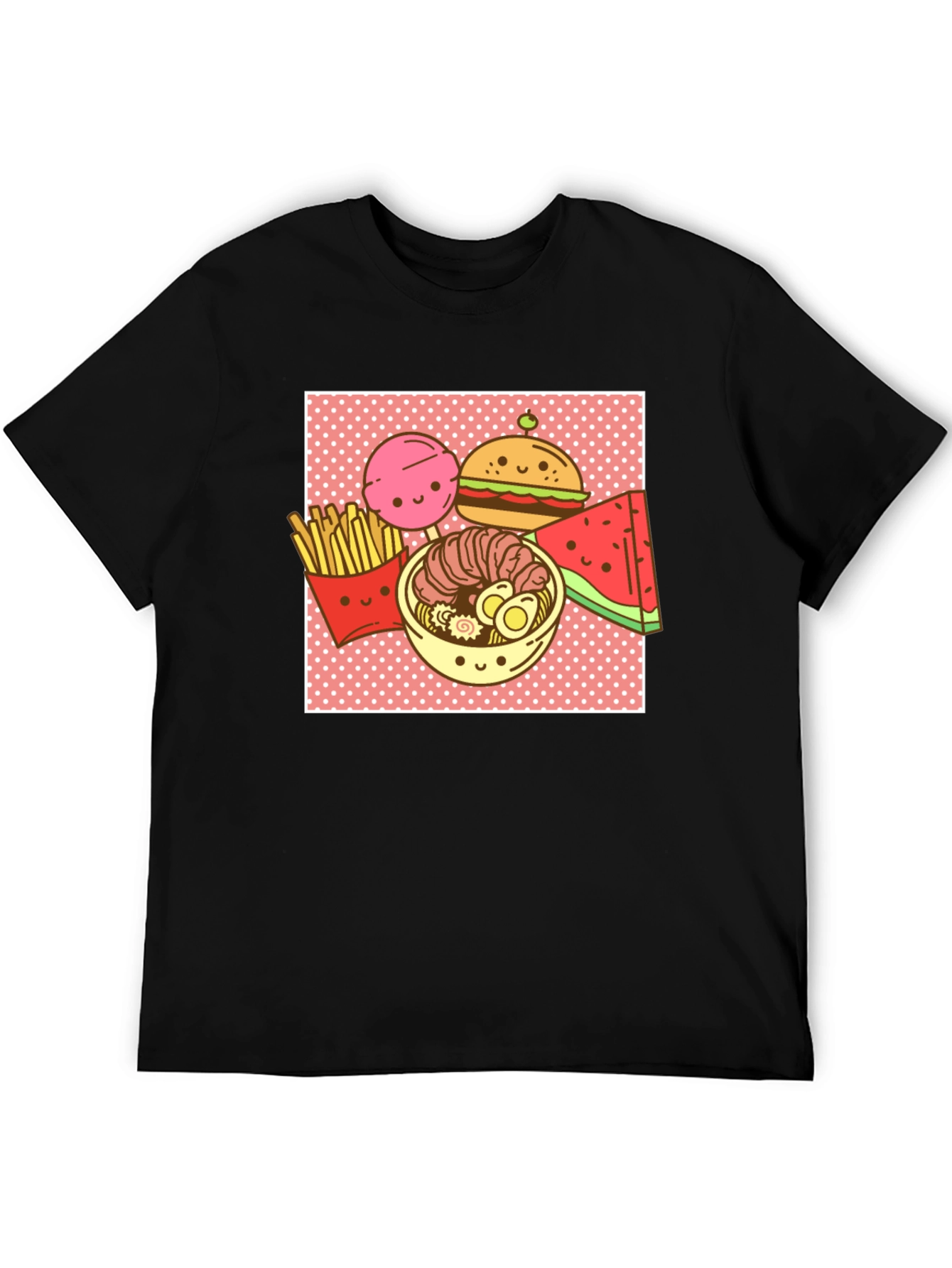 Kawaii Foodie T-Shirt: Ramen Burger Fries & More!