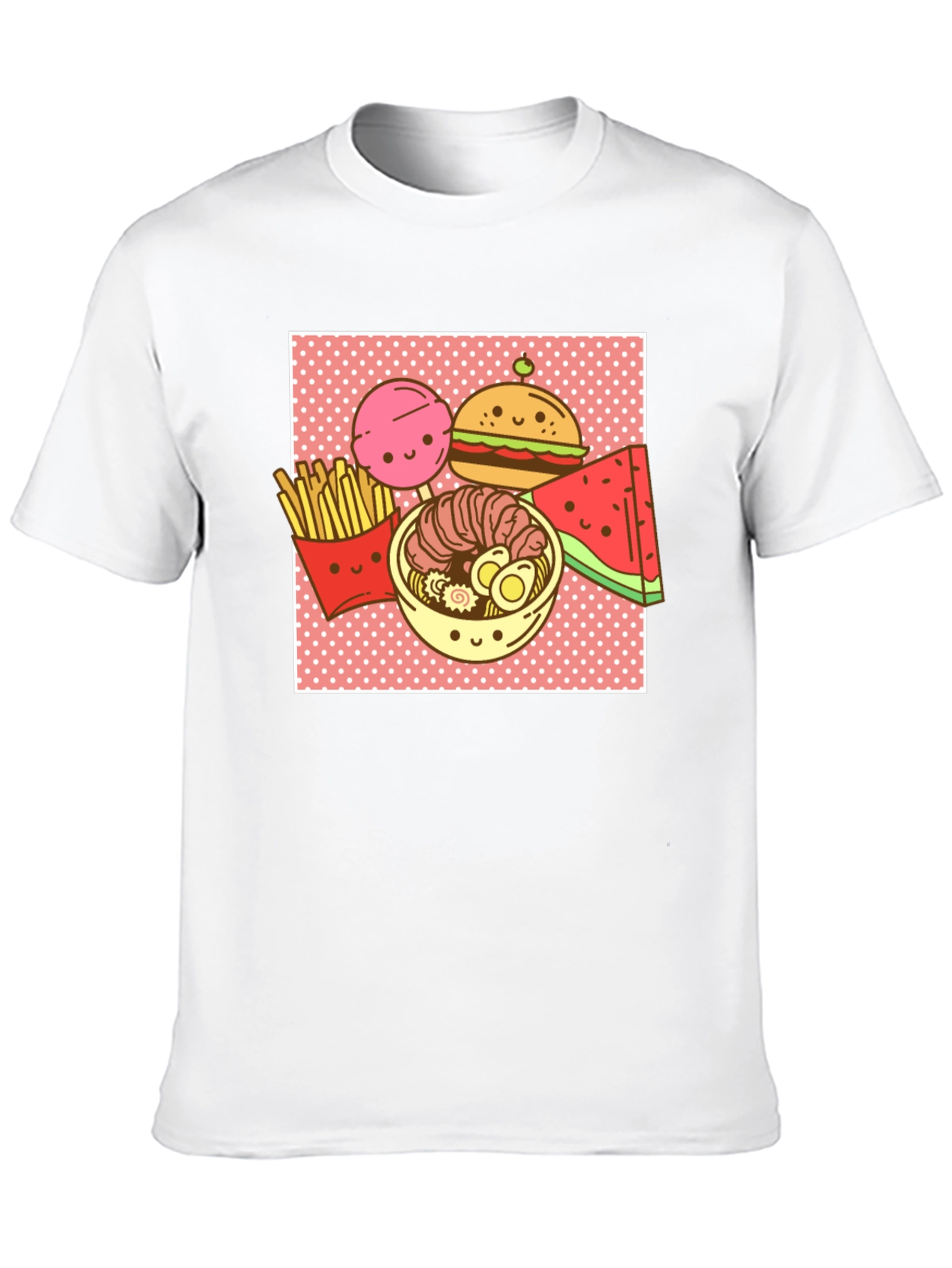 Kawaii Foodie T-Shirt: Ramen Burger Fries & More!