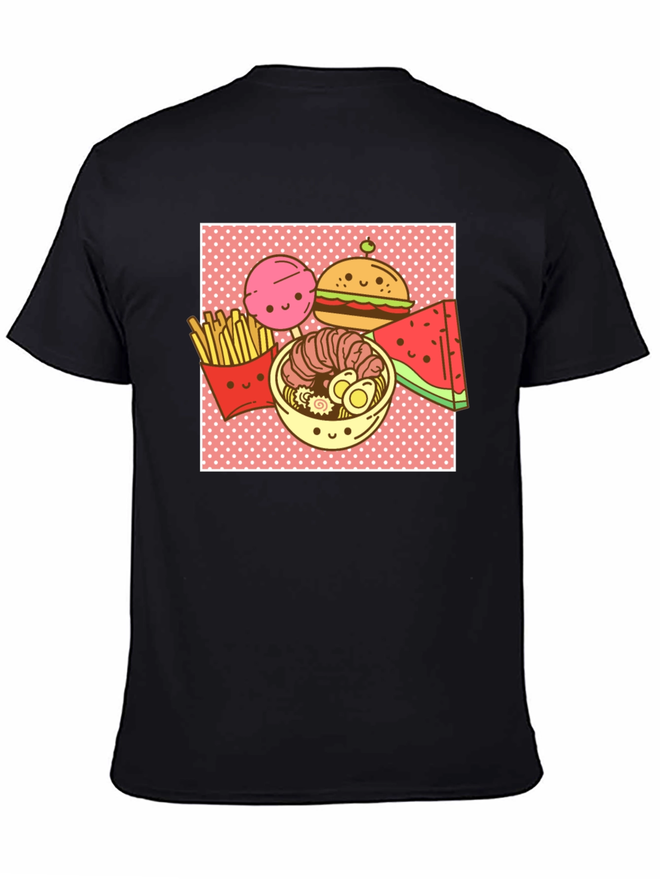 Kawaii Foodie T-Shirt: Ramen Burger Fries & More!