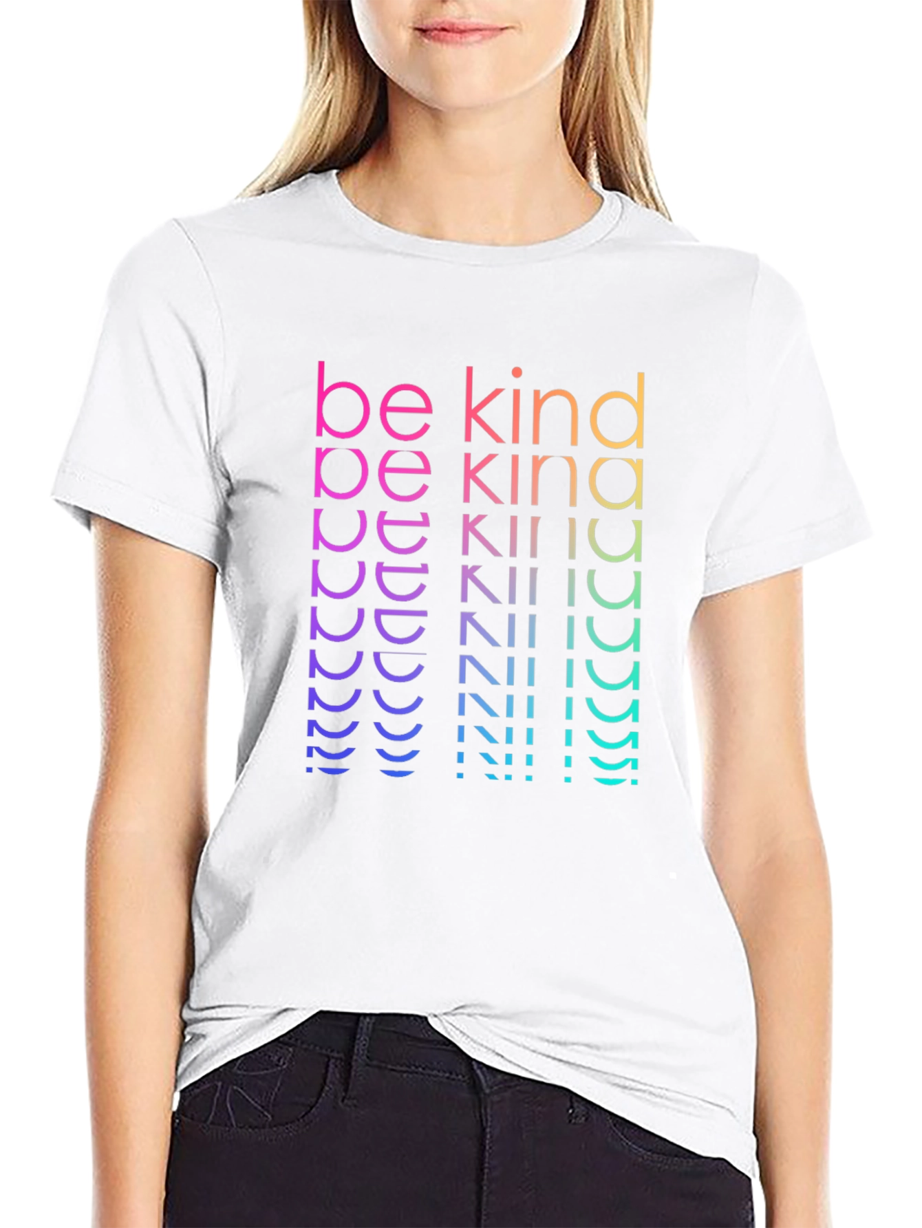 Be Kind Gradient Graphic Tee - Stylish Comfort