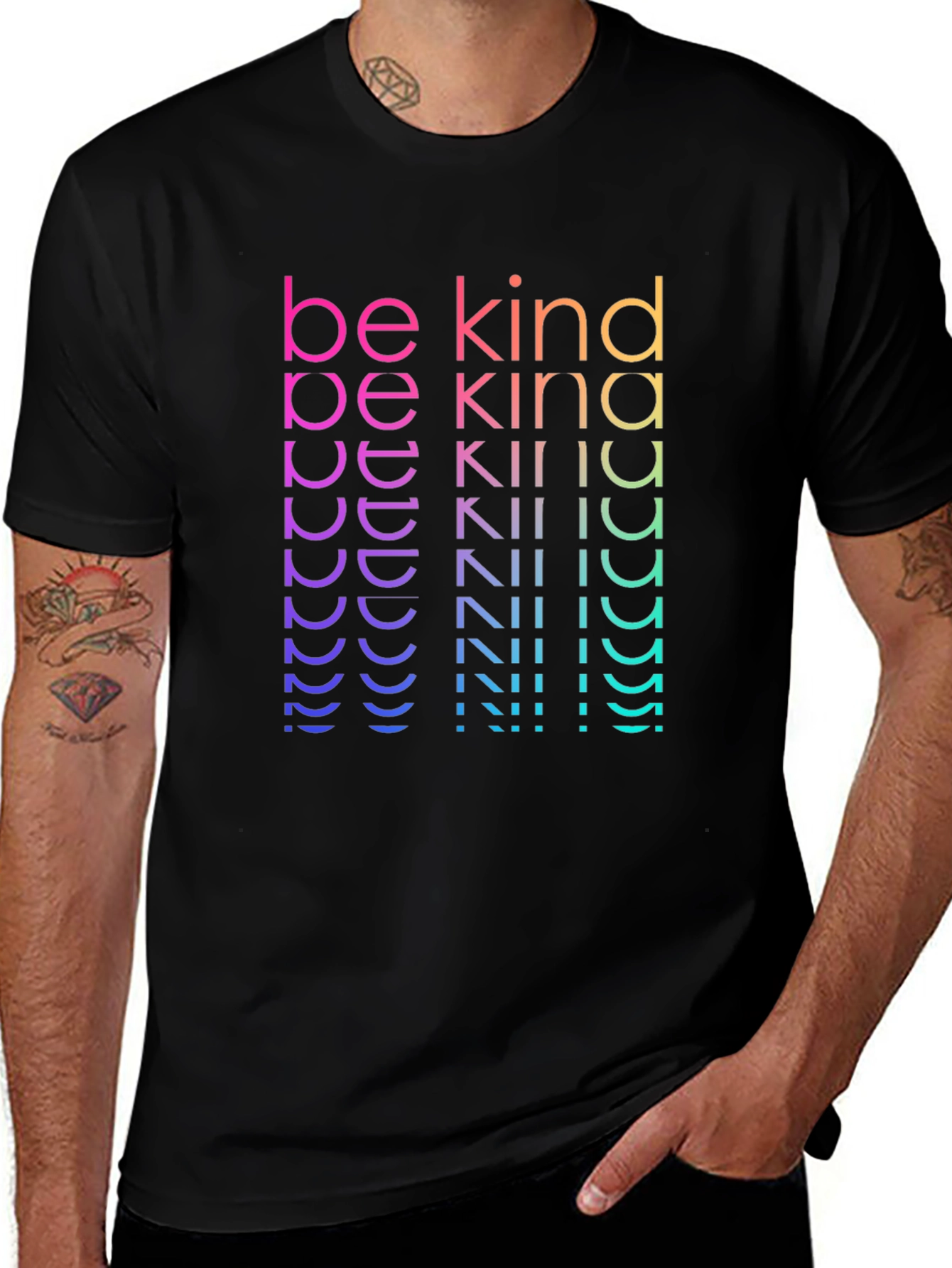 Be Kind Gradient Graphic Tee - Stylish Comfort