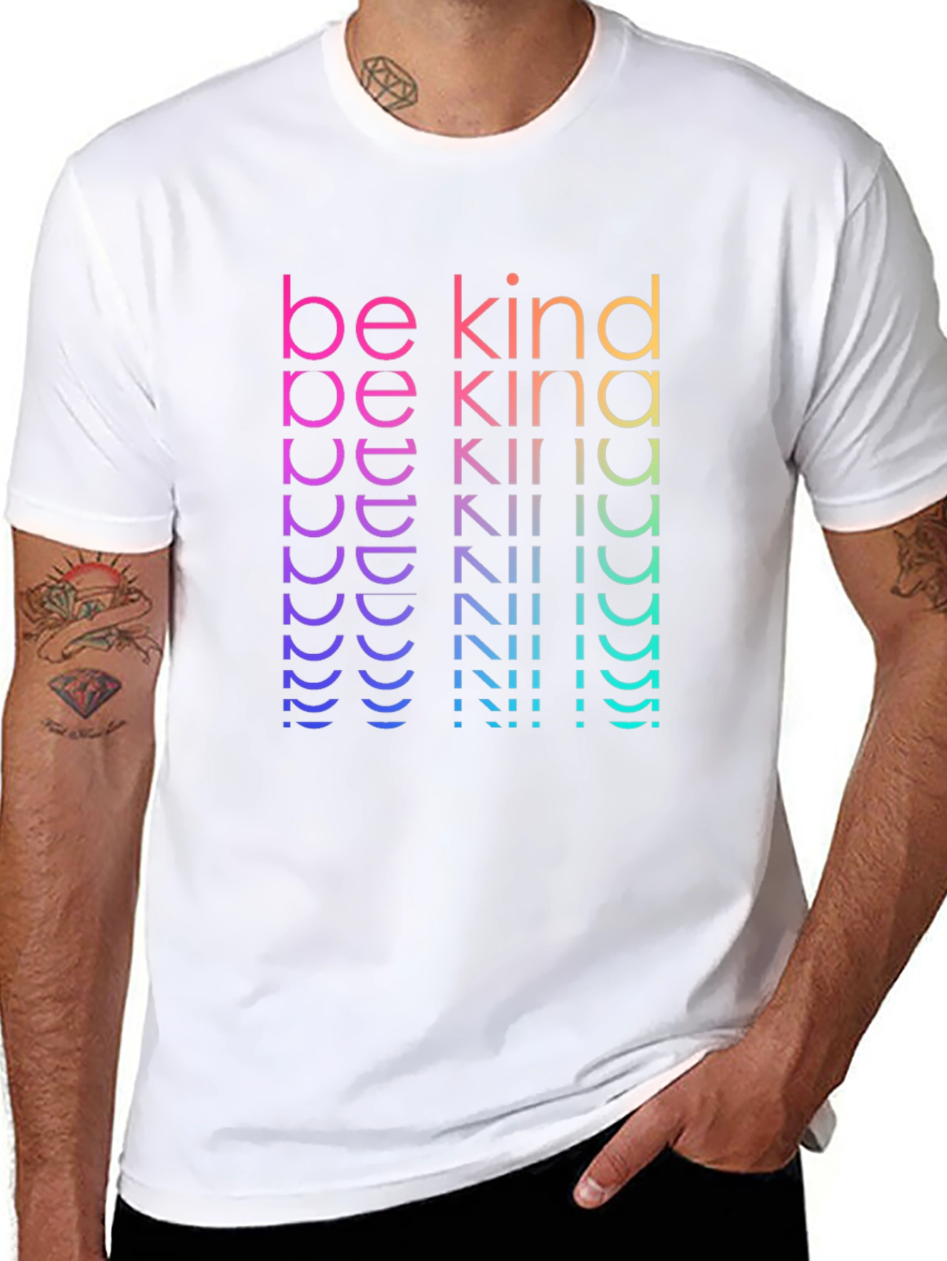 Be Kind Gradient Graphic Tee - Stylish Comfort