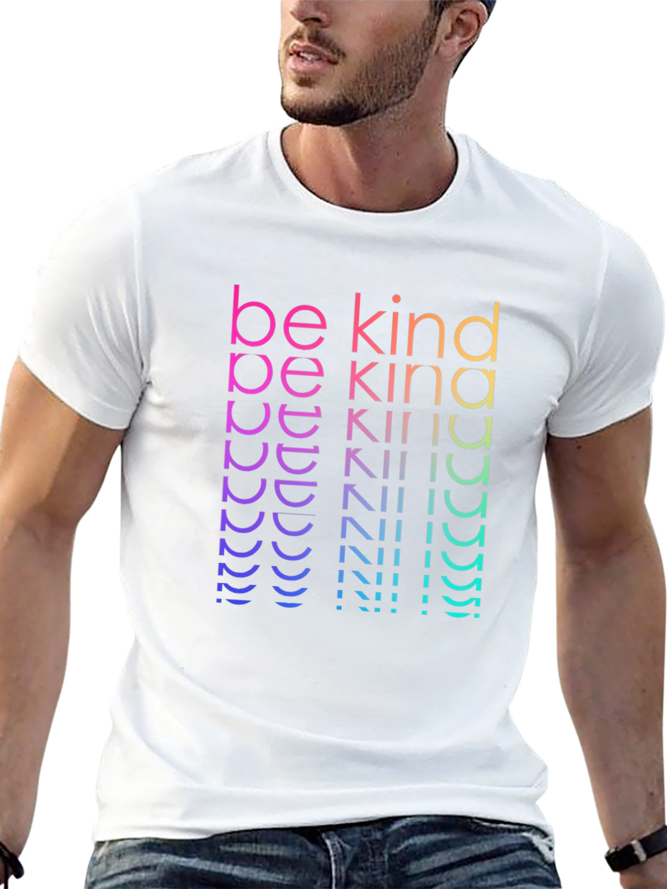 Be Kind Gradient Graphic Tee - Stylish Comfort