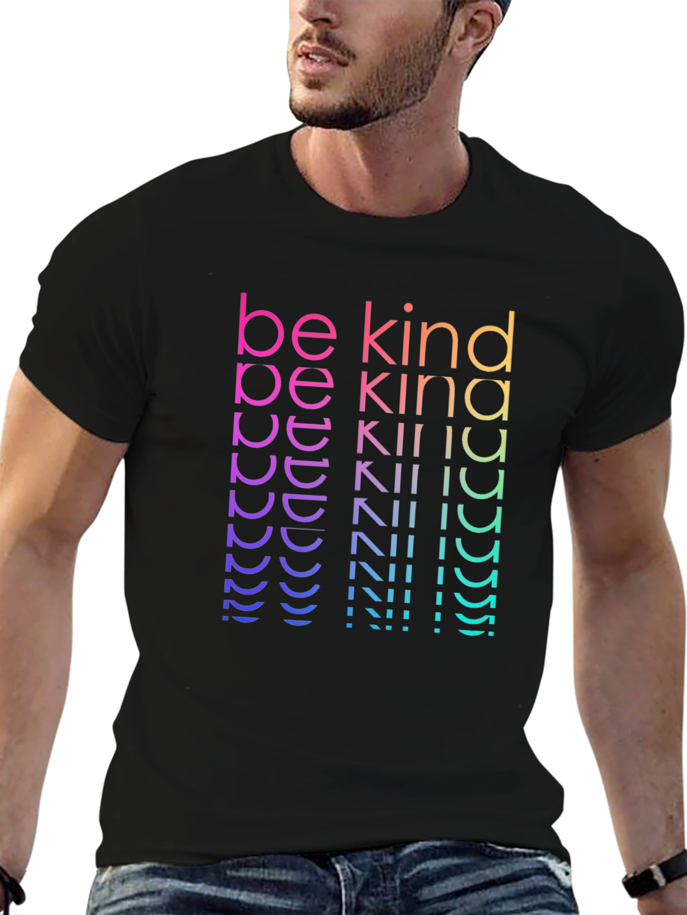 Be Kind Gradient Graphic Tee - Stylish Comfort