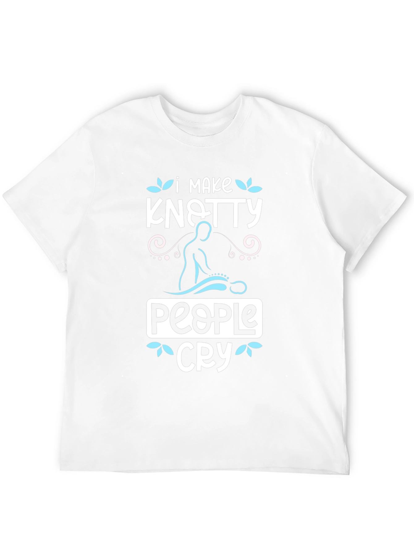 Knotty People Cry Black T-Shirt Massage Therapist
