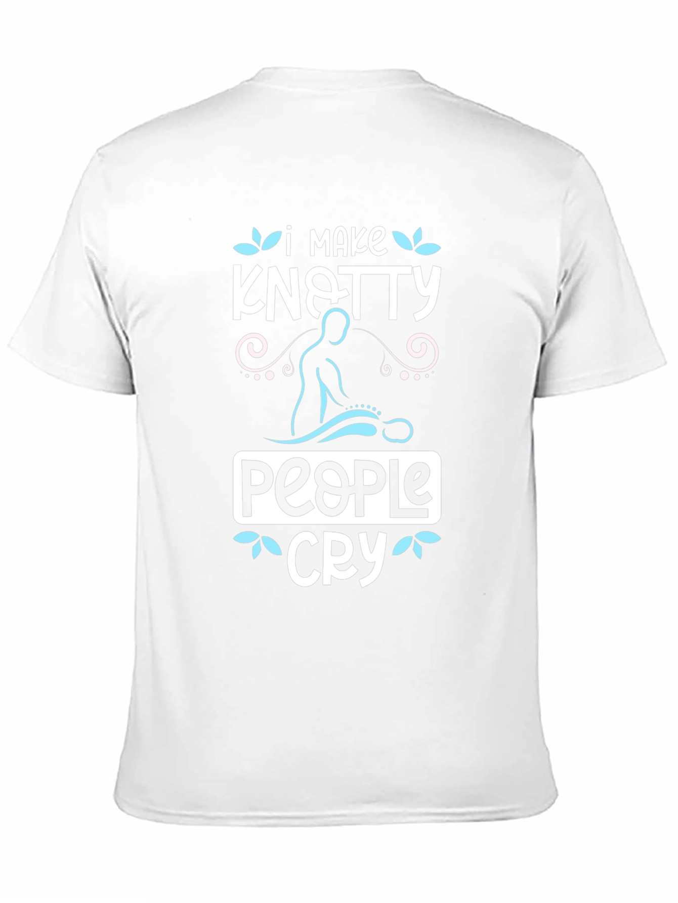 Knotty People Cry Black T-Shirt Massage Therapist