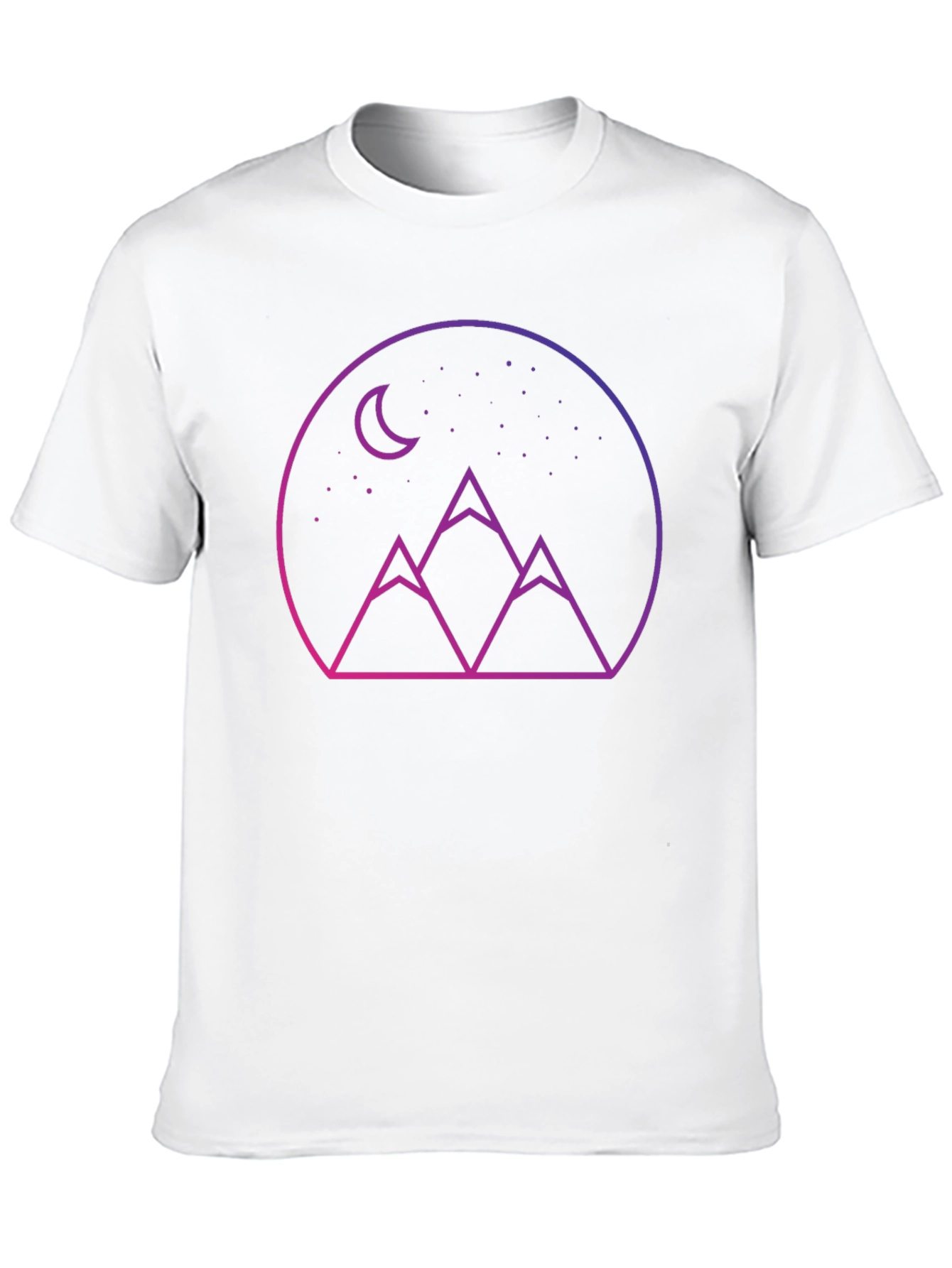 Mountain Moon Graphic Tee - Black Cotton Blend