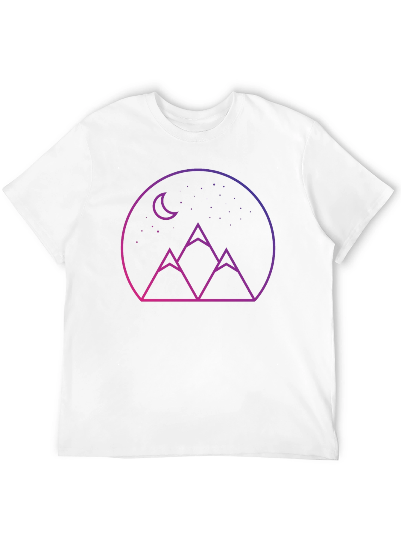 Mountain Moon Graphic Tee - Black Cotton Blend