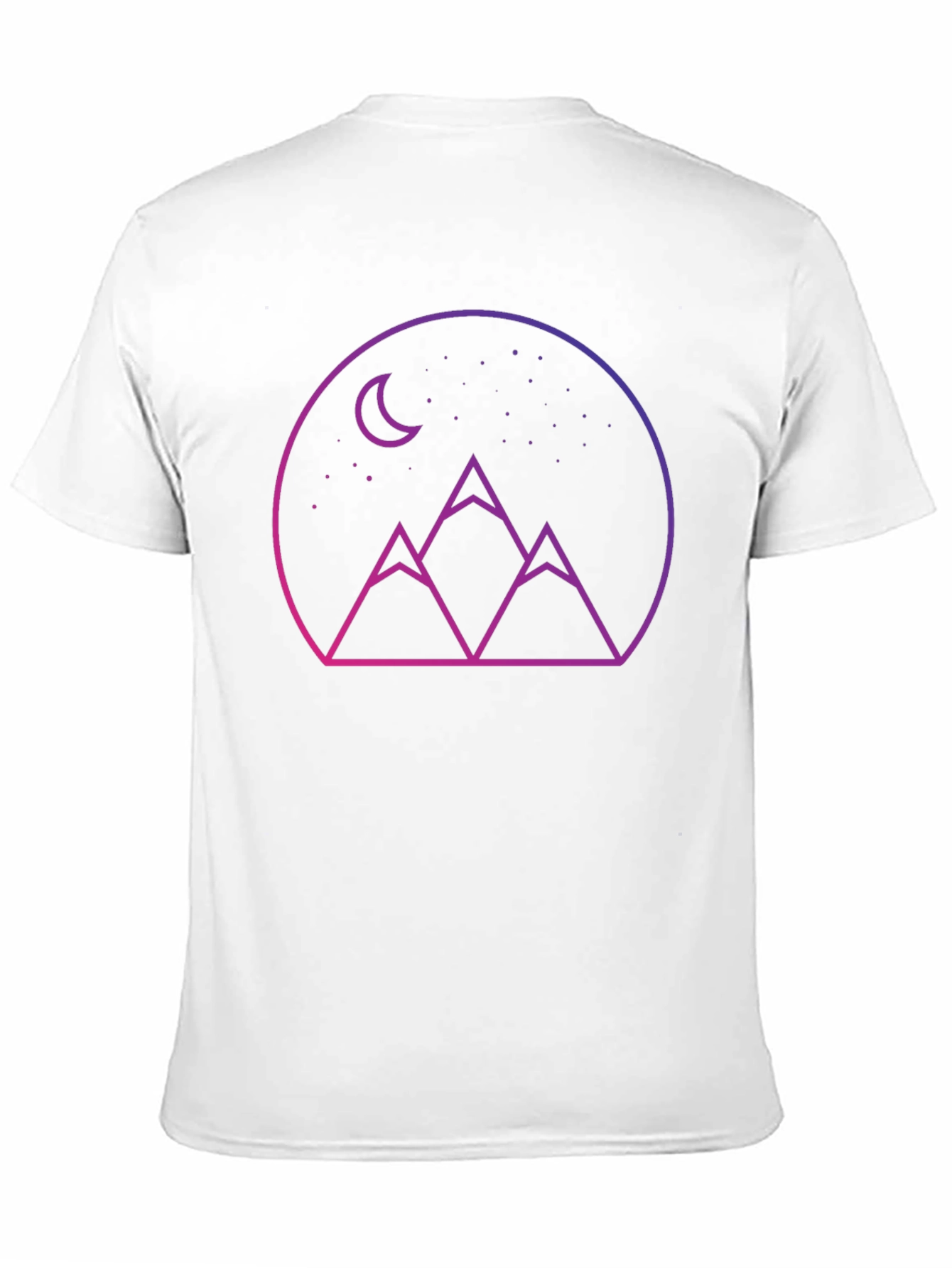 Mountain Moon Graphic Tee - Black Cotton Blend