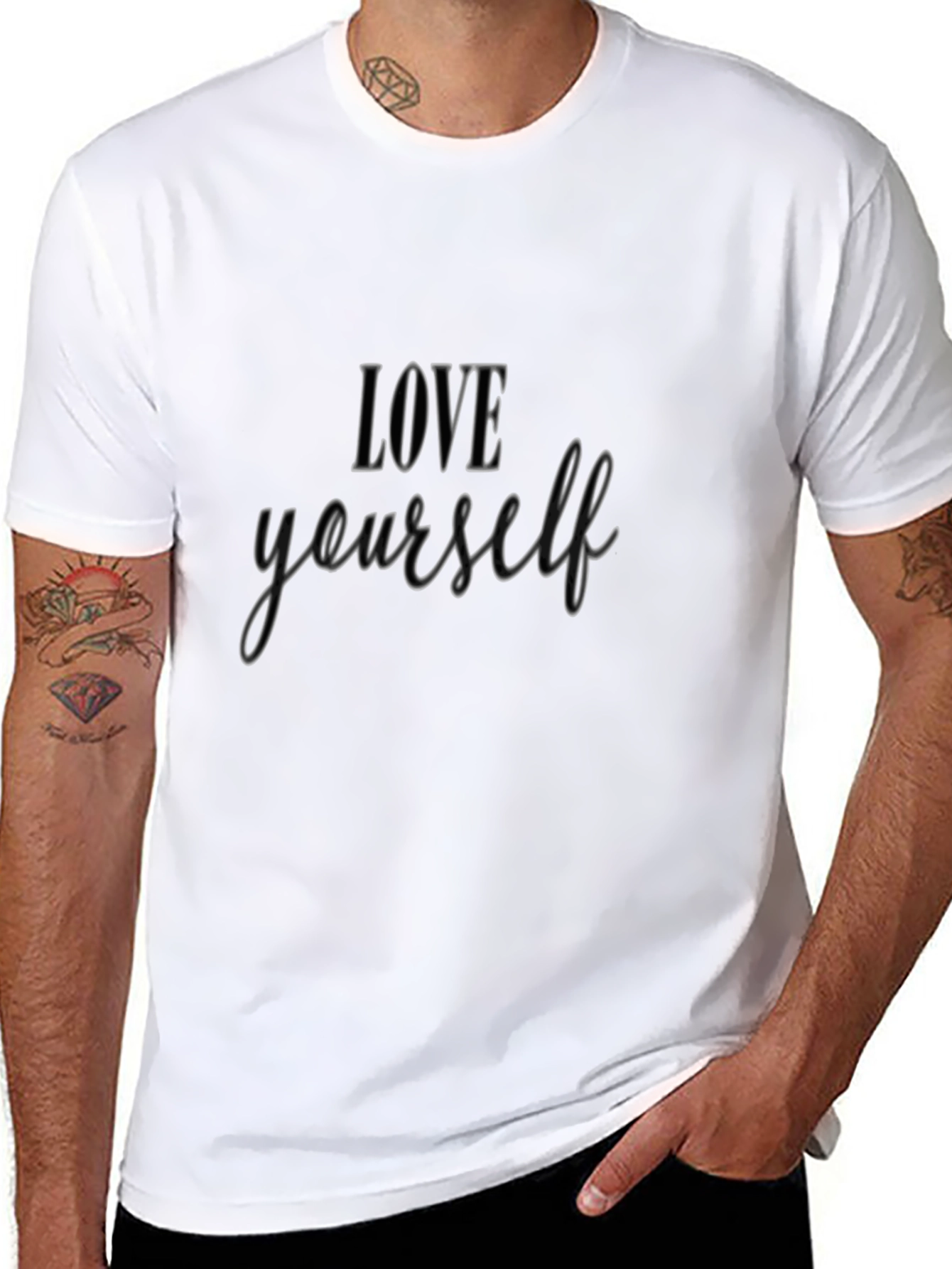 Love Yourself Graphic Tee - Black