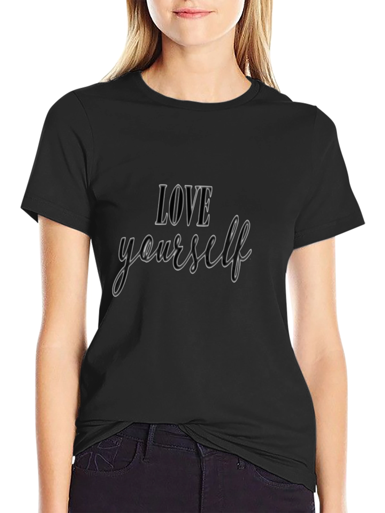 Love Yourself Graphic Tee - Black