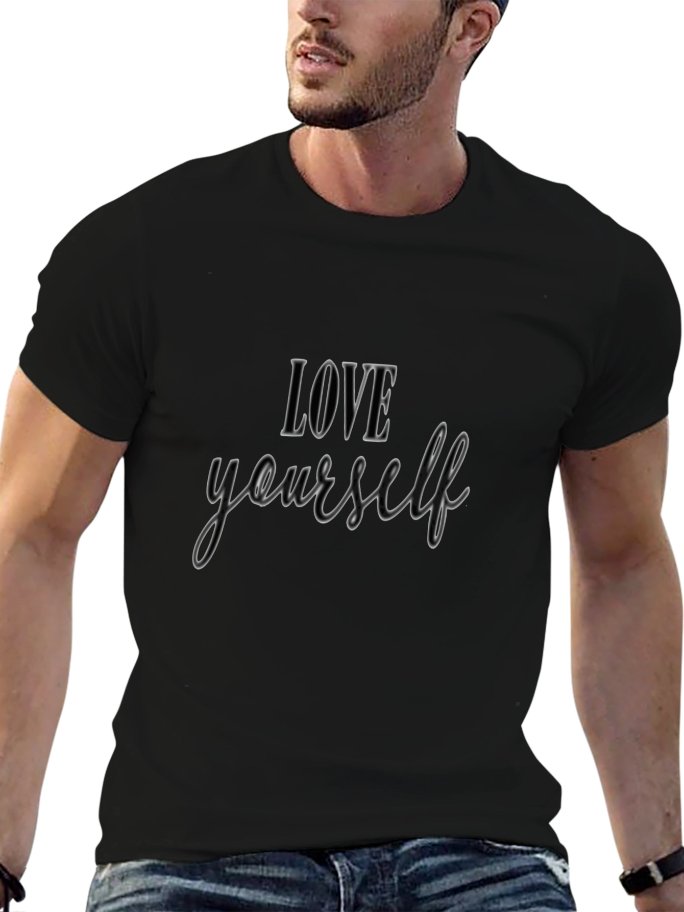 Love Yourself Graphic Tee - Black