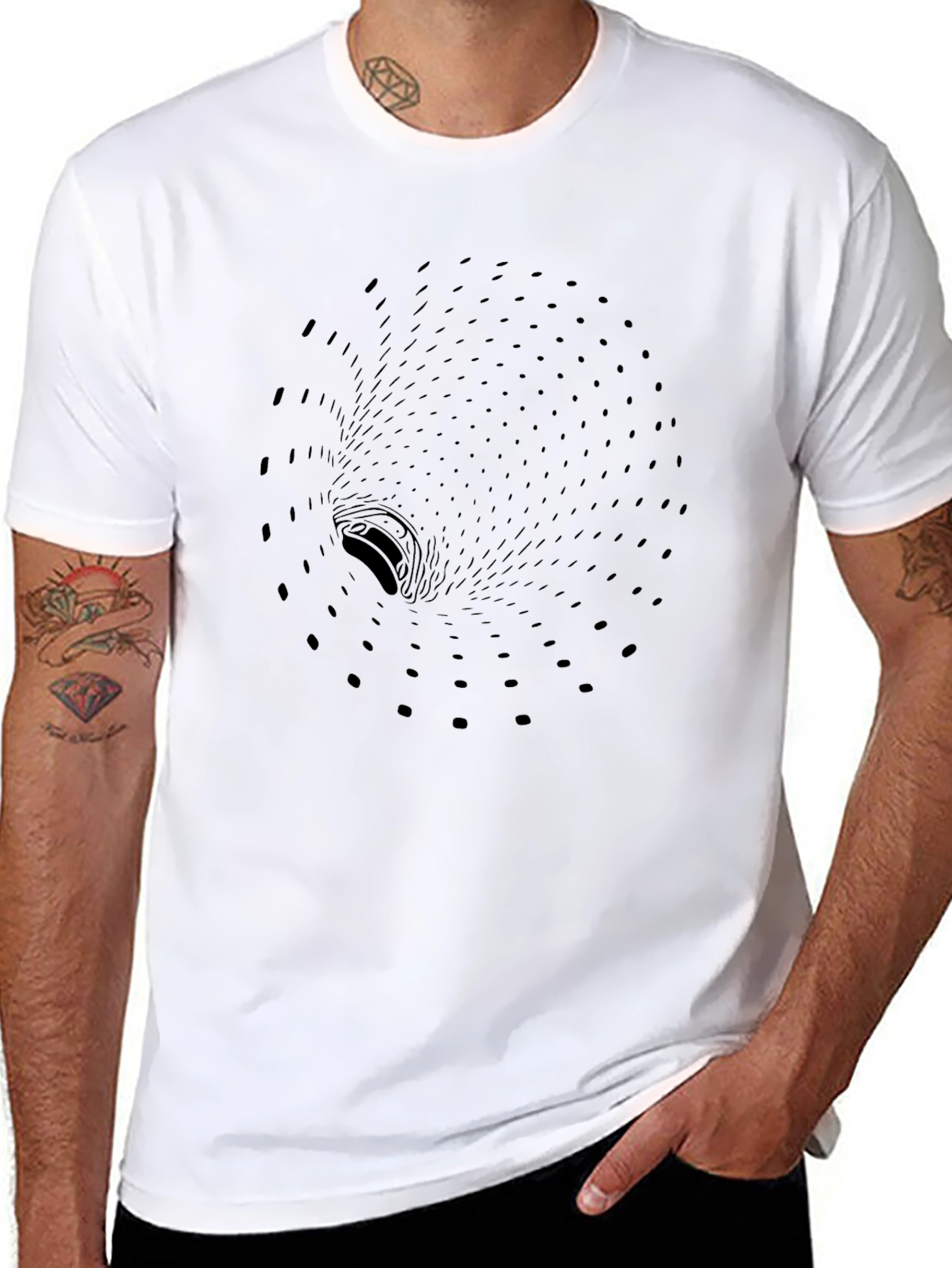 Optical Illusion Black Hole Graphic Tee