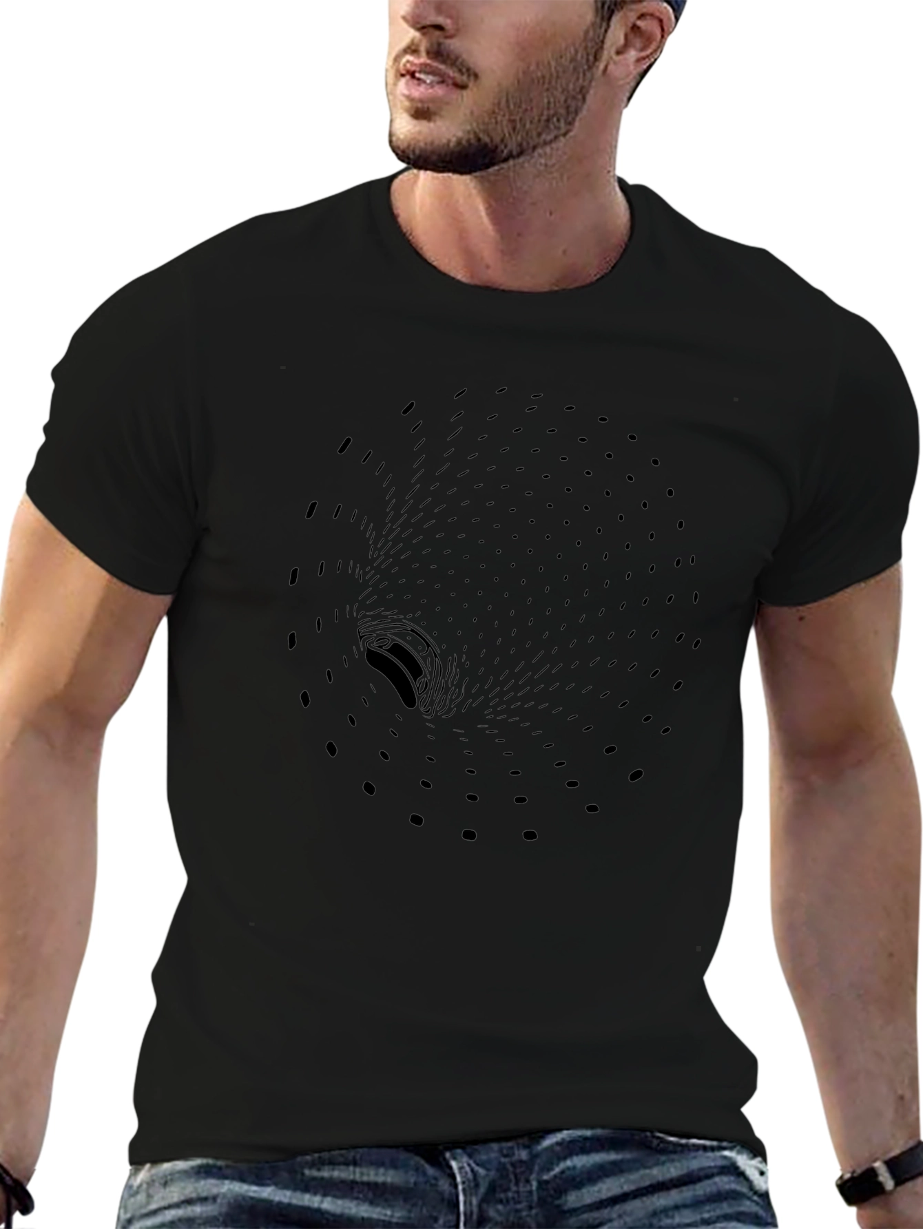 Optical Illusion Black Hole Graphic Tee