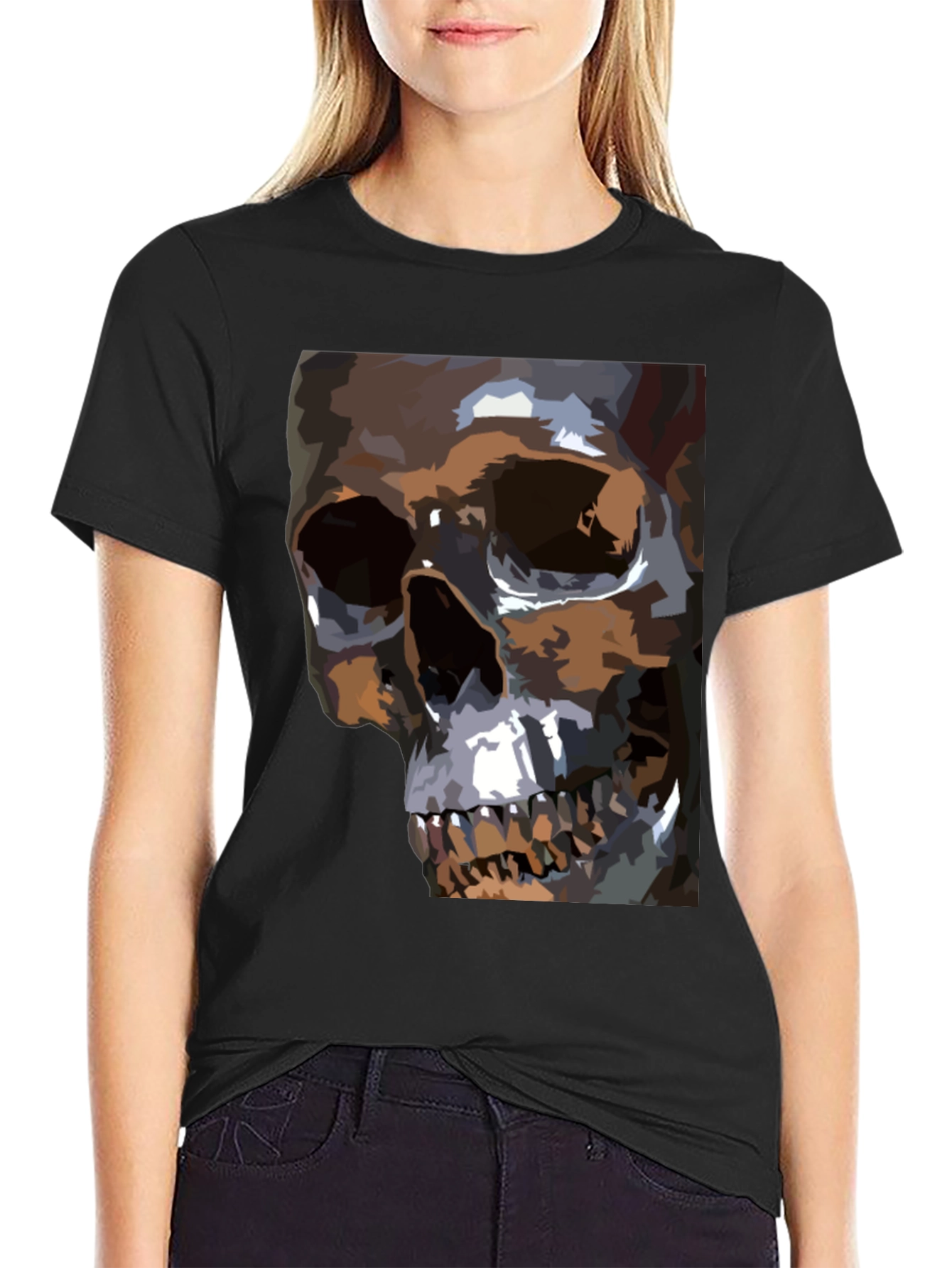 Skull Graphic T-Shirt - Mens Black Tee