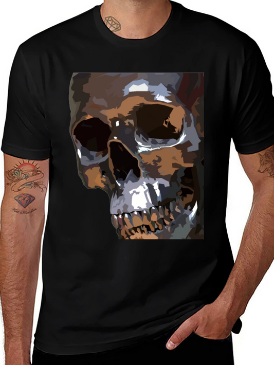 Skull Graphic T-Shirt - Mens Black Tee