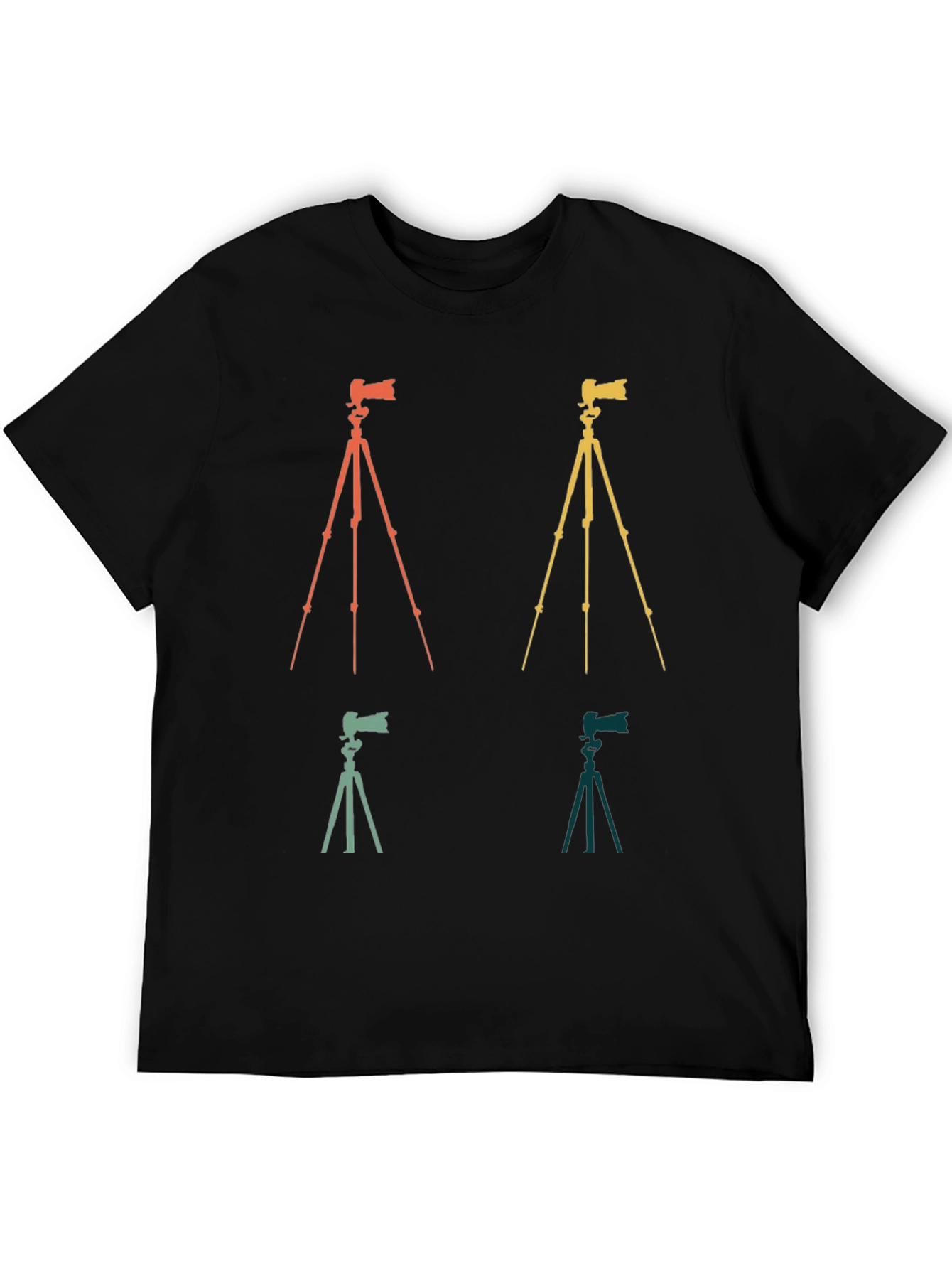 Retro Camera Tripod Graphic Tee - Photographers Gift