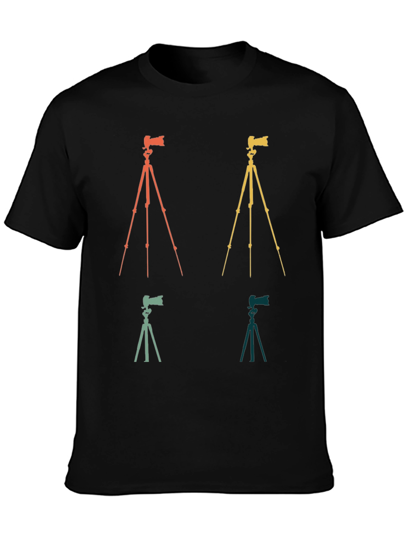 Retro Camera Tripod Graphic Tee - Photographers Gift