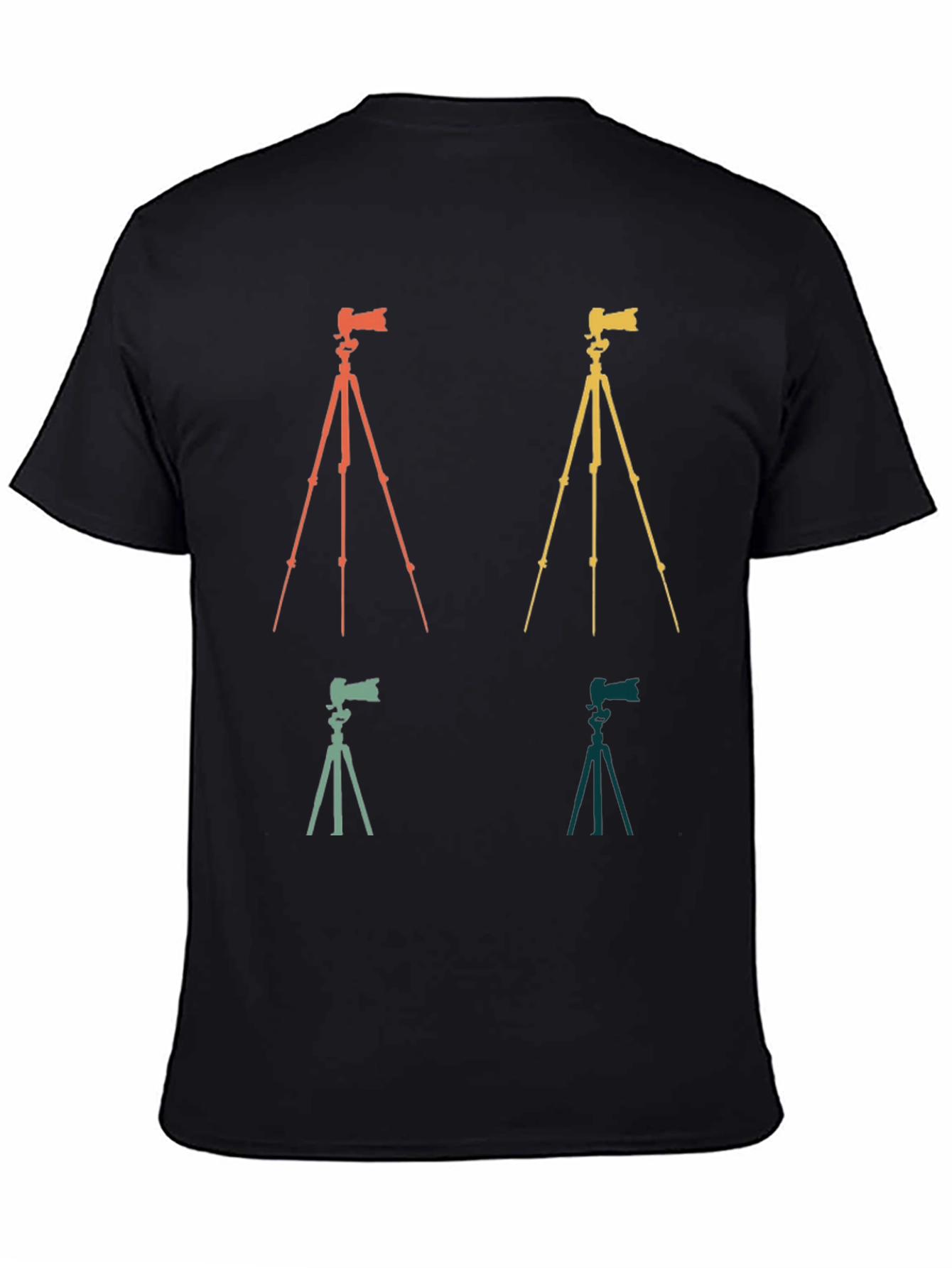Retro Camera Tripod Graphic Tee - Photographers Gift