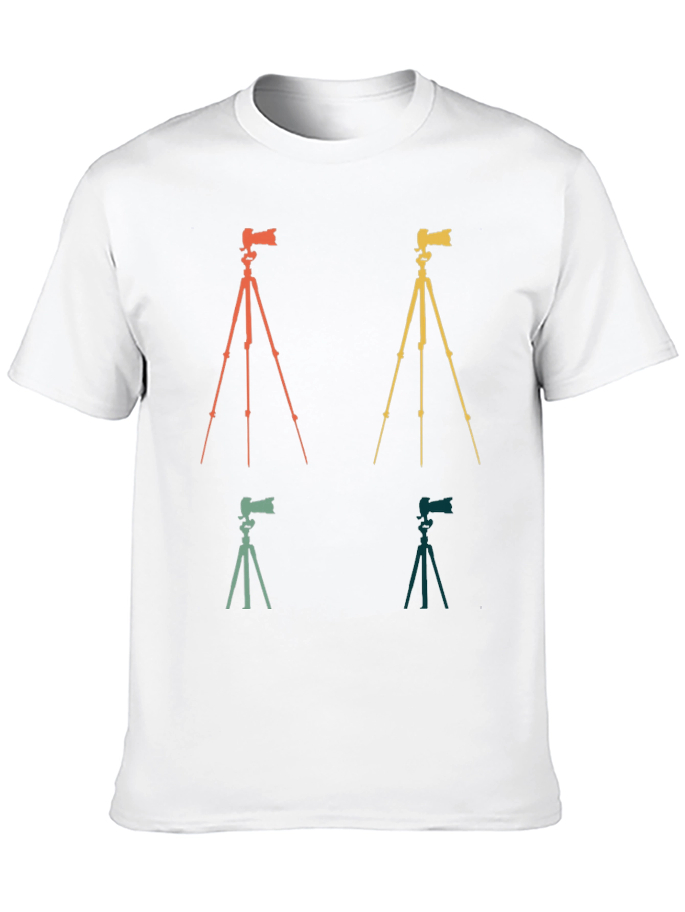 Retro Camera Tripod Graphic Tee - Photographers Gift