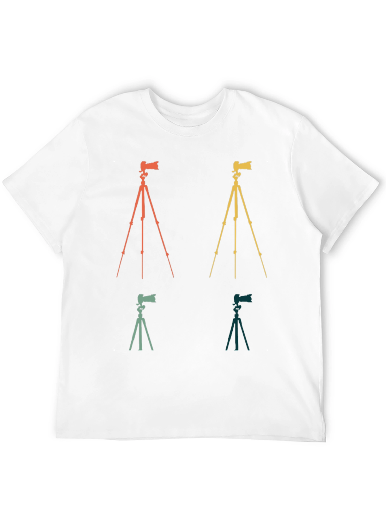 Retro Camera Tripod Graphic Tee - Photographers Gift