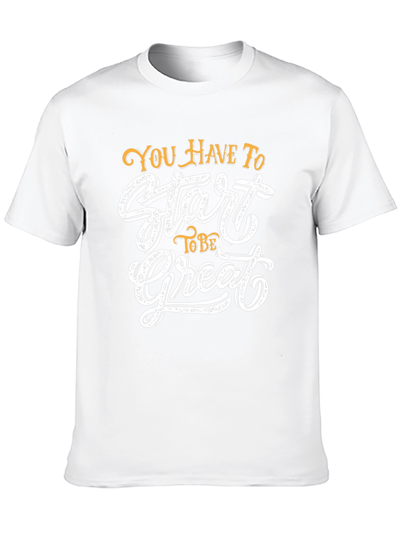 Inspirational Black T-Shirt - Start To Be Great