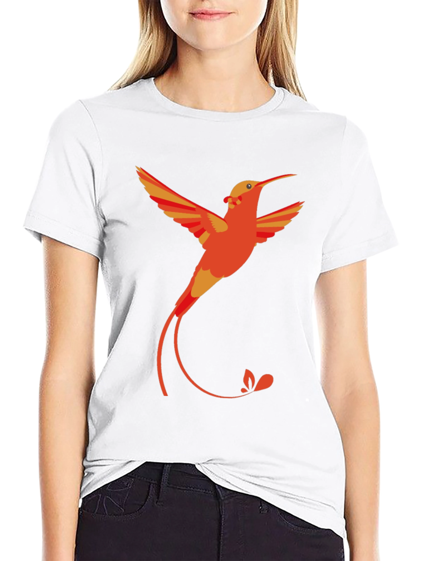 Hummingbird Graphic Print T-Shirt
