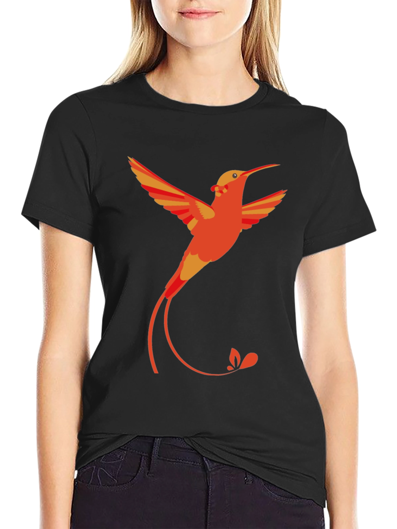 Hummingbird Graphic Print T-Shirt