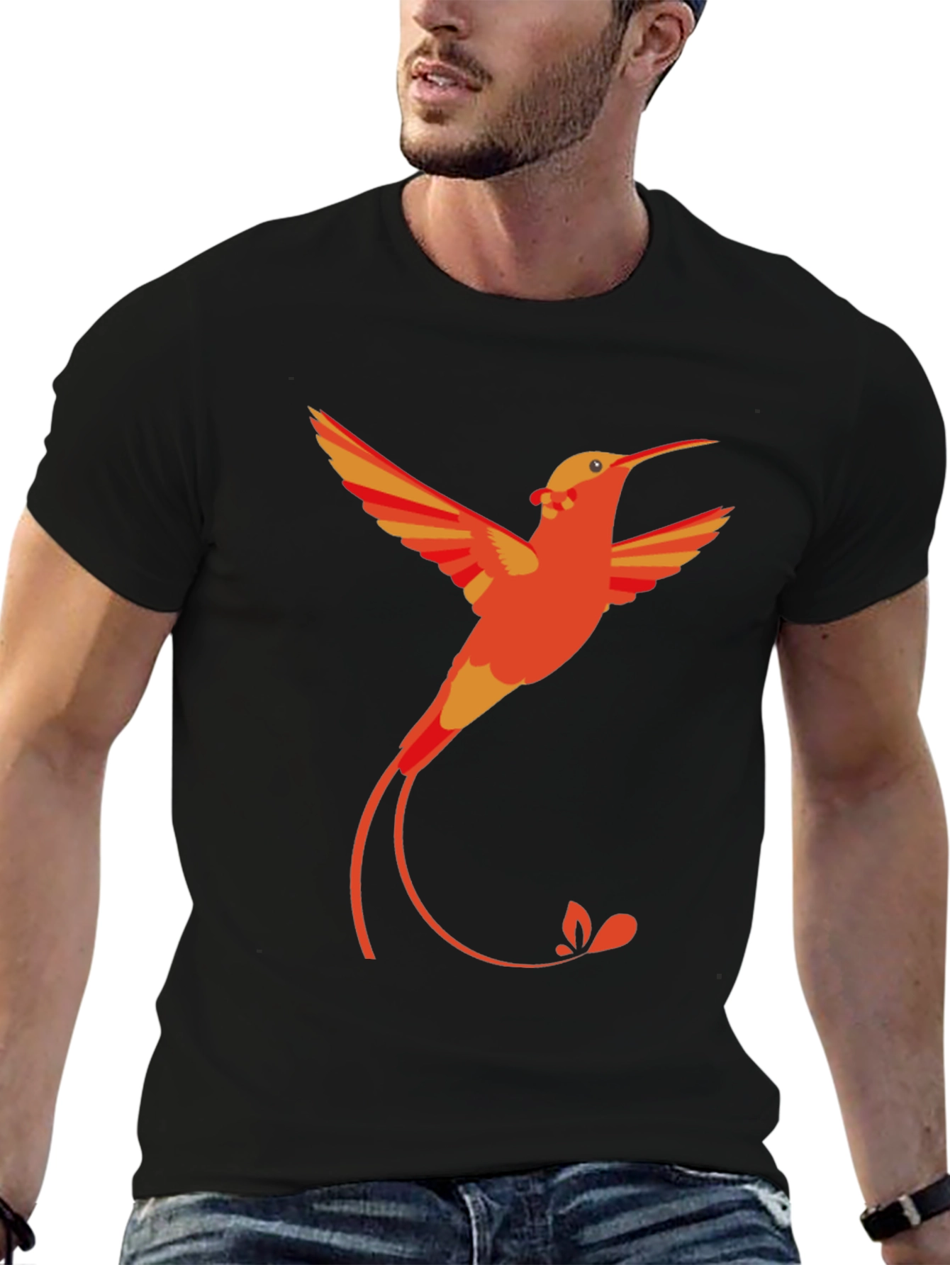 Hummingbird Graphic Print T-Shirt
