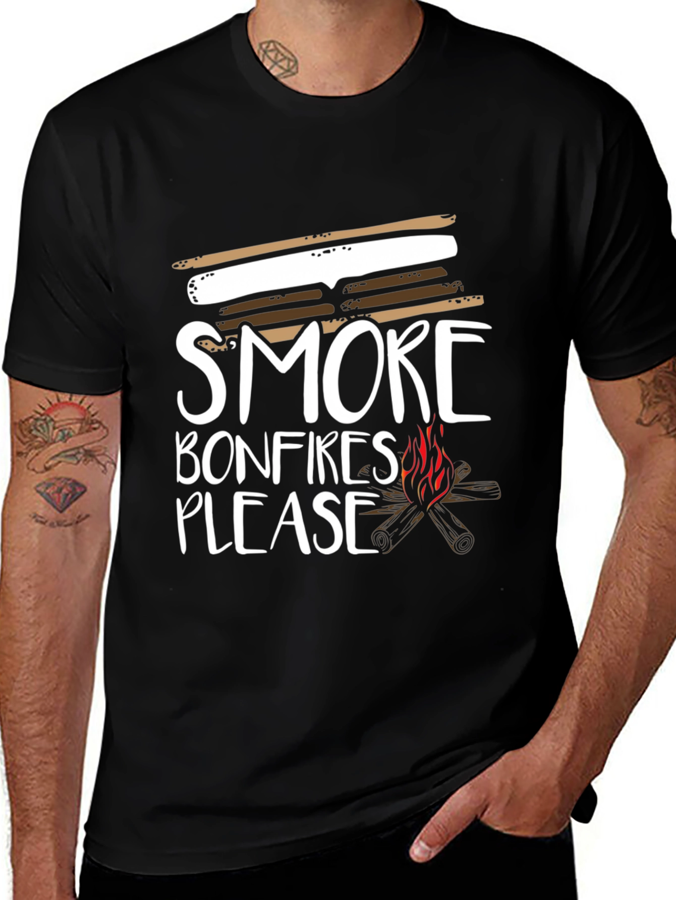 Smore Bonfires Please Graphic T-Shirt