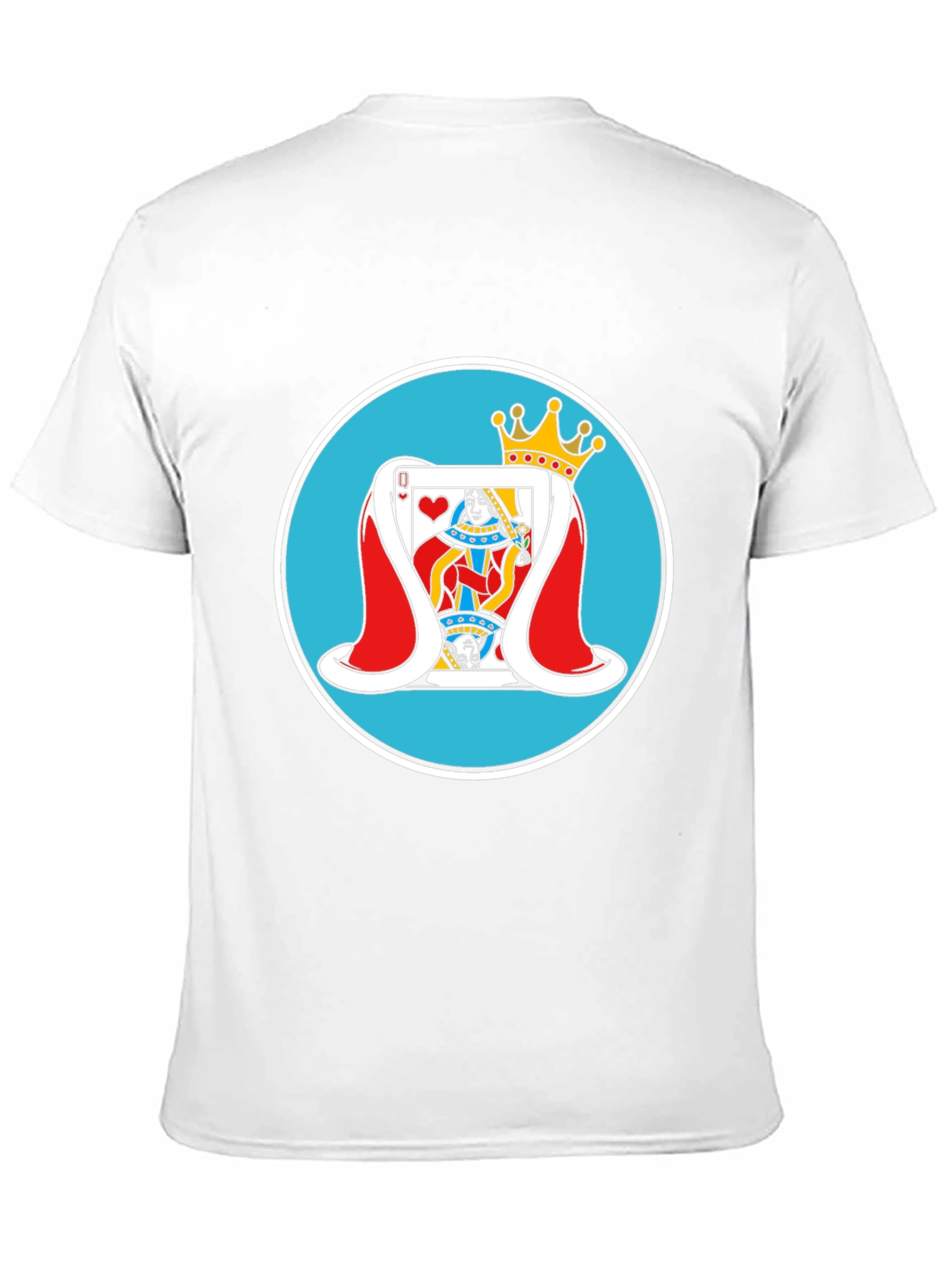 Queen of Hearts Graphic Tee - Black Cotton T-Shirt