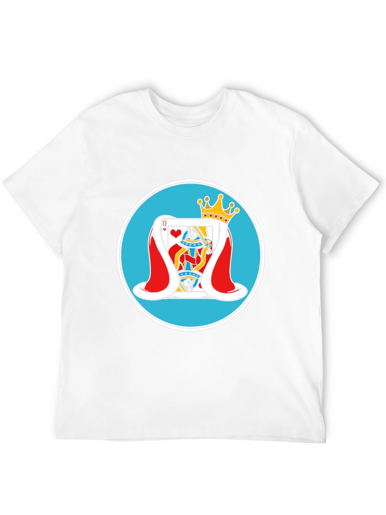 Queen of Hearts Graphic Tee - Black Cotton T-Shirt