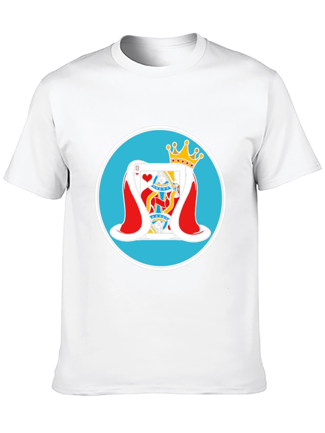 Queen of Hearts Graphic Tee - Black Cotton T-Shirt