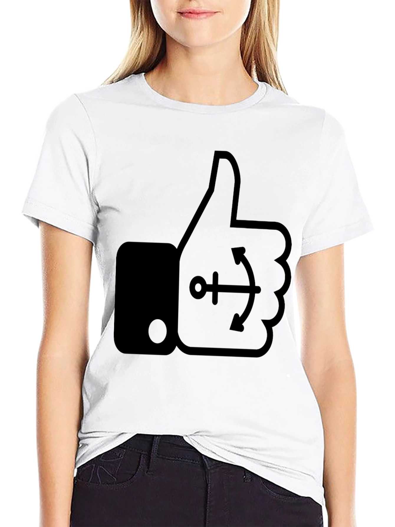 Thumbs Up Anchor Graphic Tee