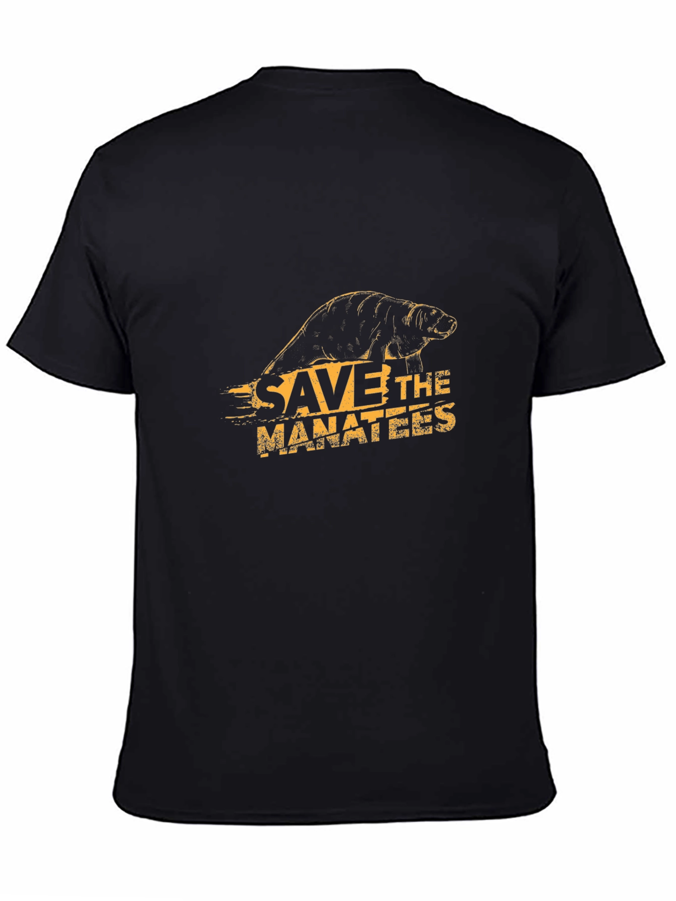 Save the Manatees Graphic Tee - Black Cotton