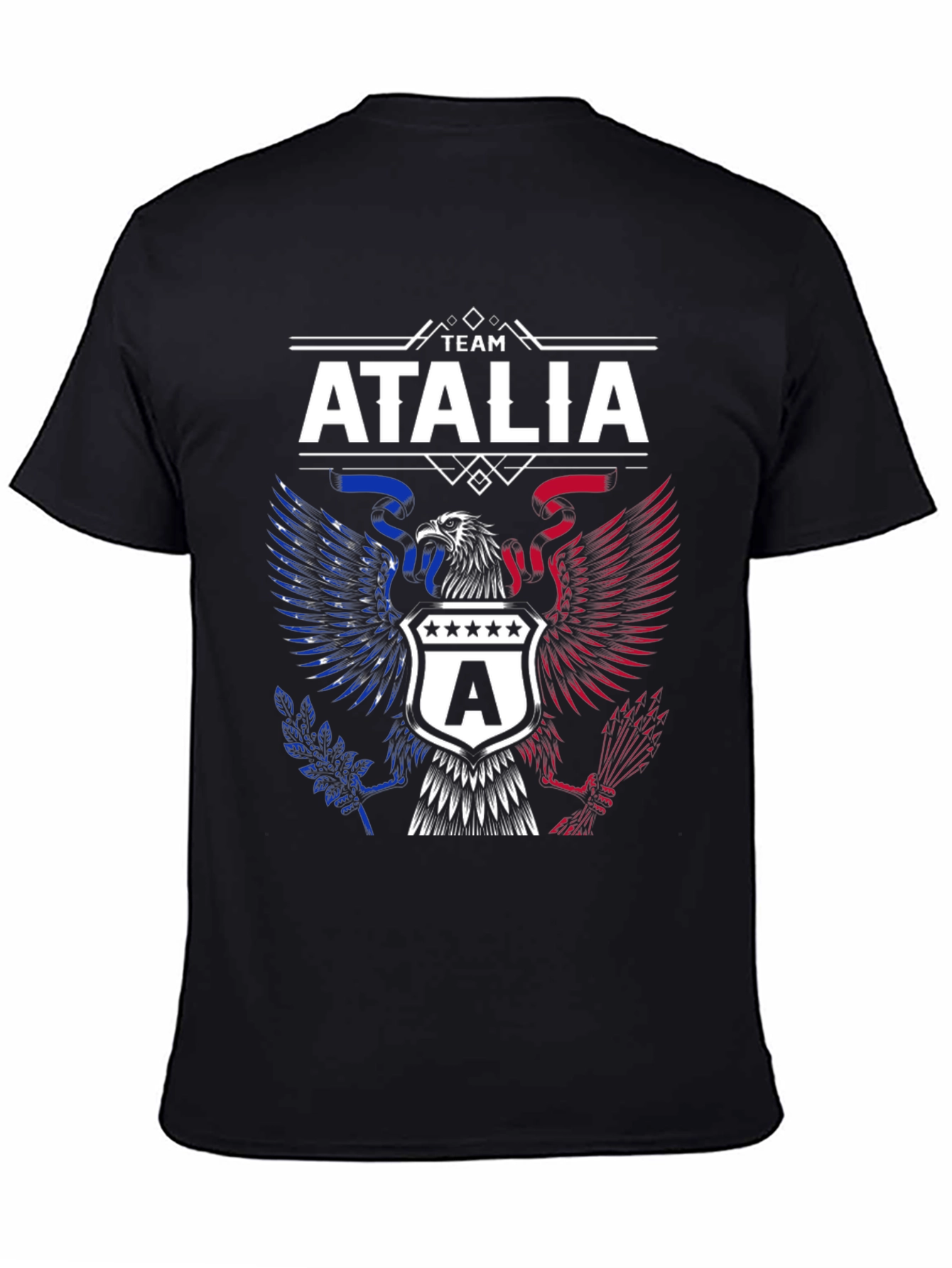 Team Atalia Patriotic Eagle Graphic Tee - Black