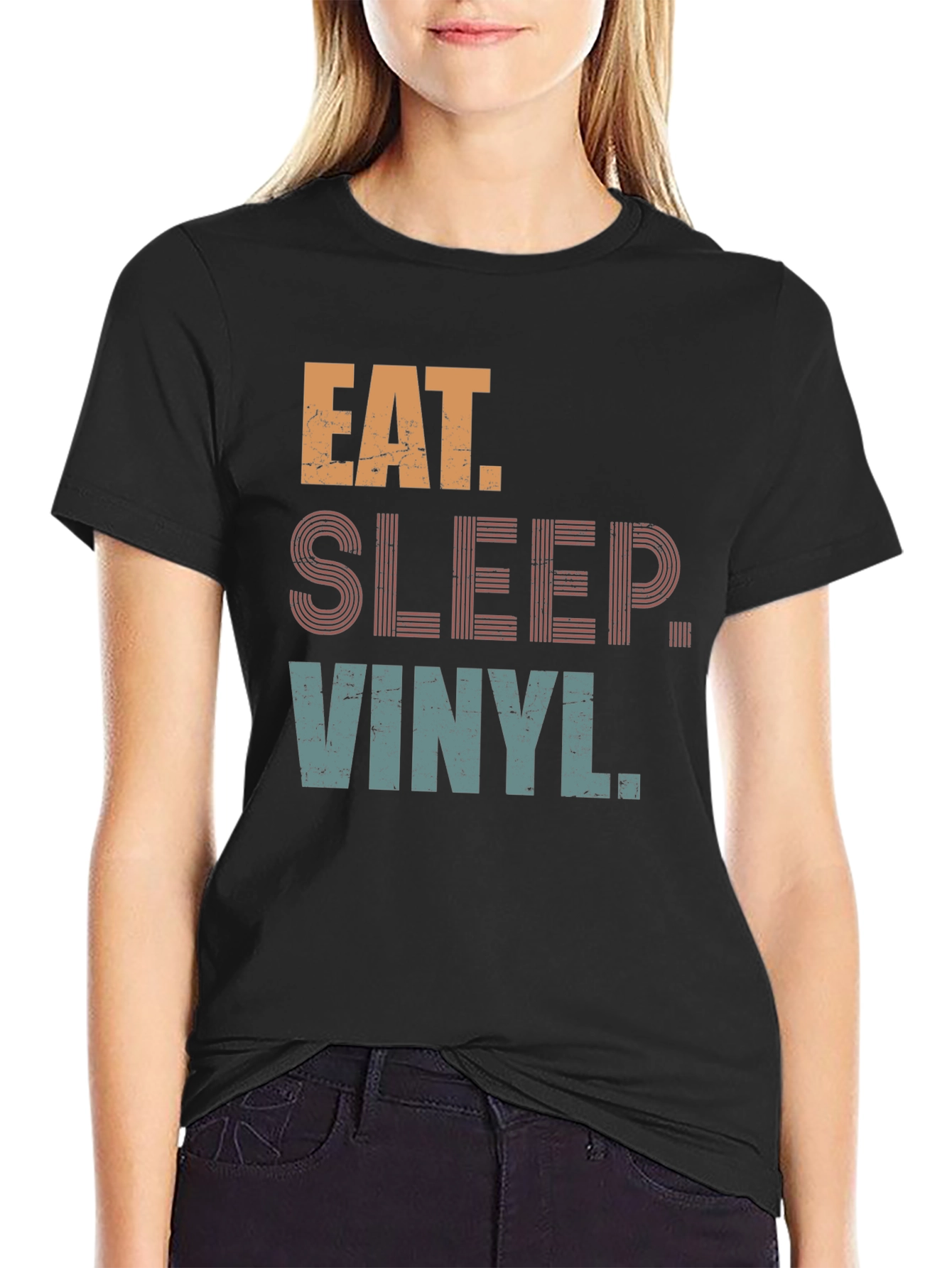 Eat Sleep Vinyl Retro T-Shirt