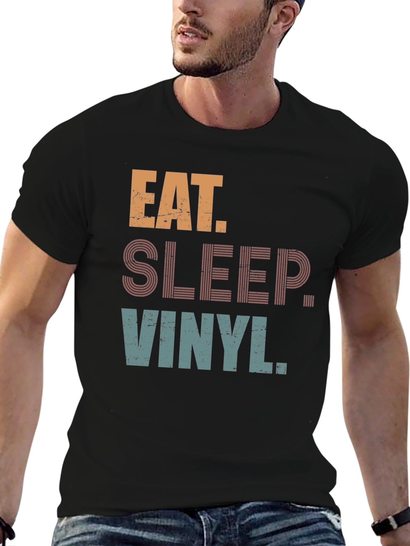 Eat Sleep Vinyl Retro T-Shirt