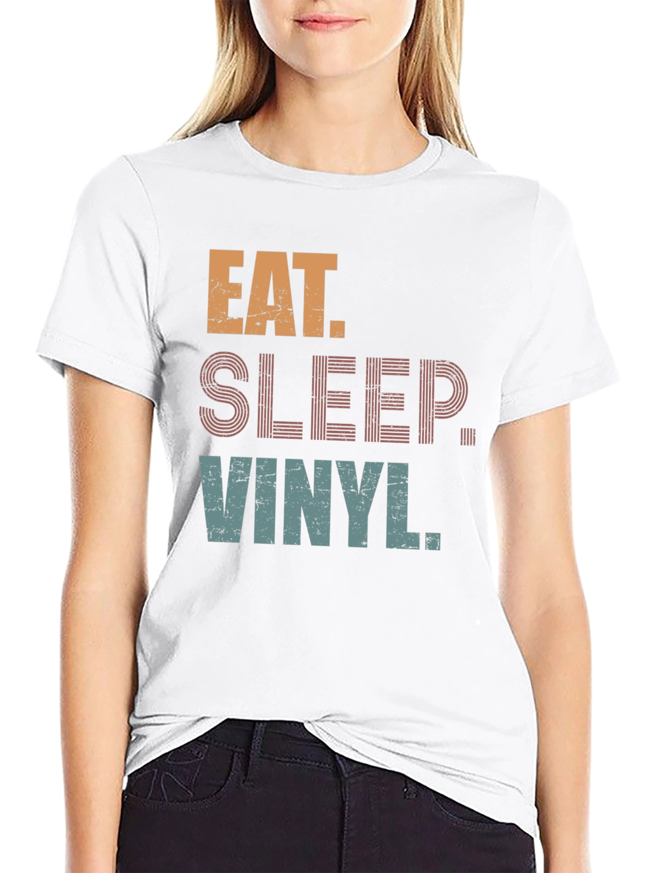 Eat Sleep Vinyl Retro T-Shirt