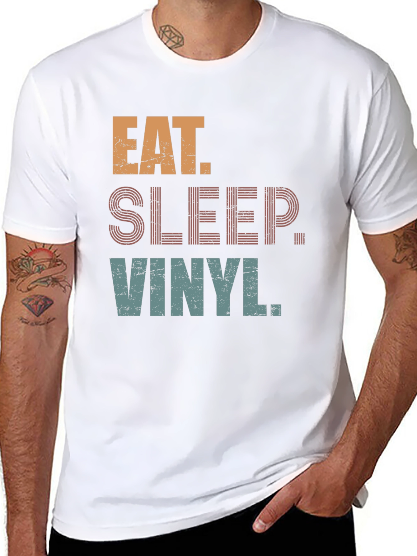 Eat Sleep Vinyl Retro T-Shirt