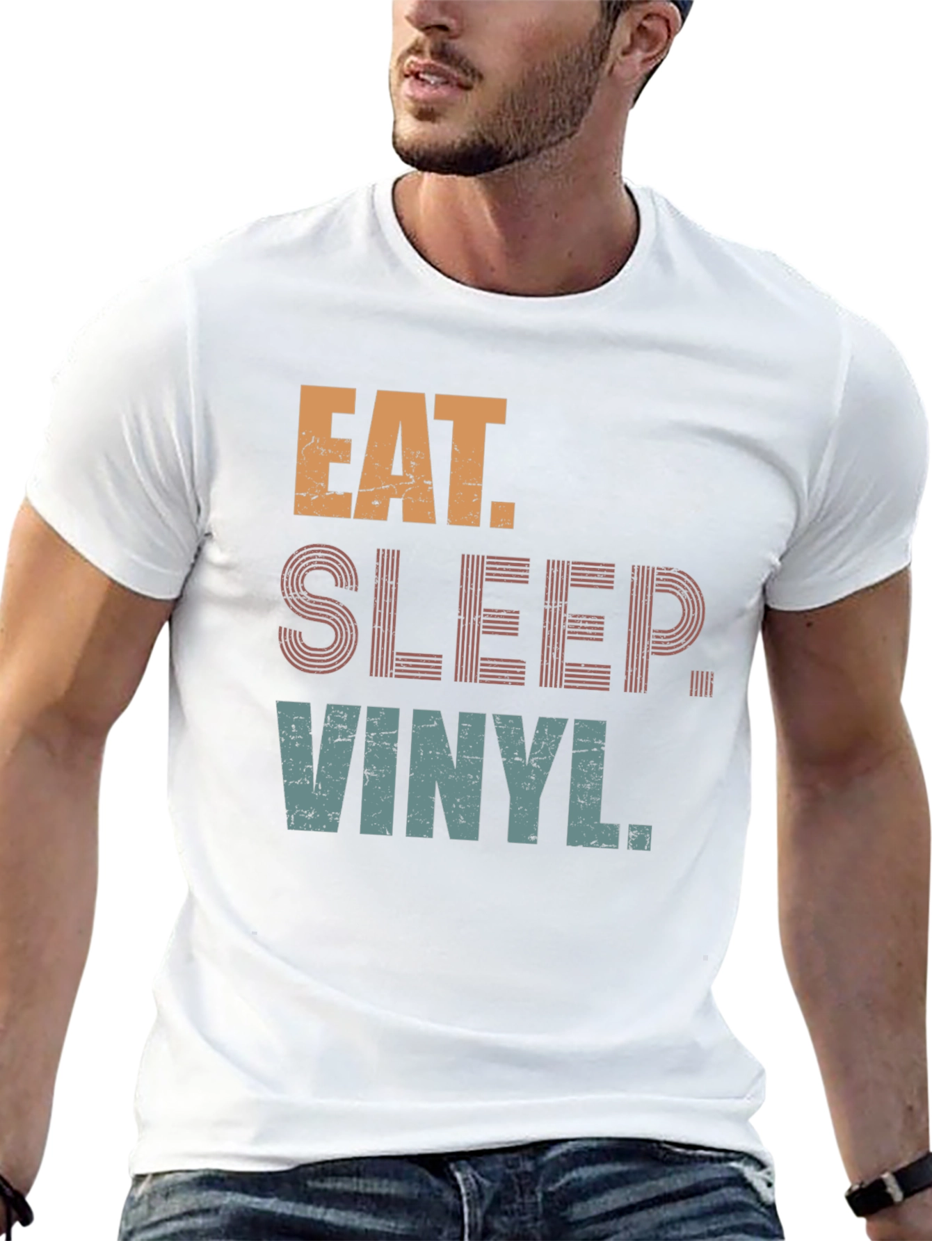 Eat Sleep Vinyl Retro T-Shirt
