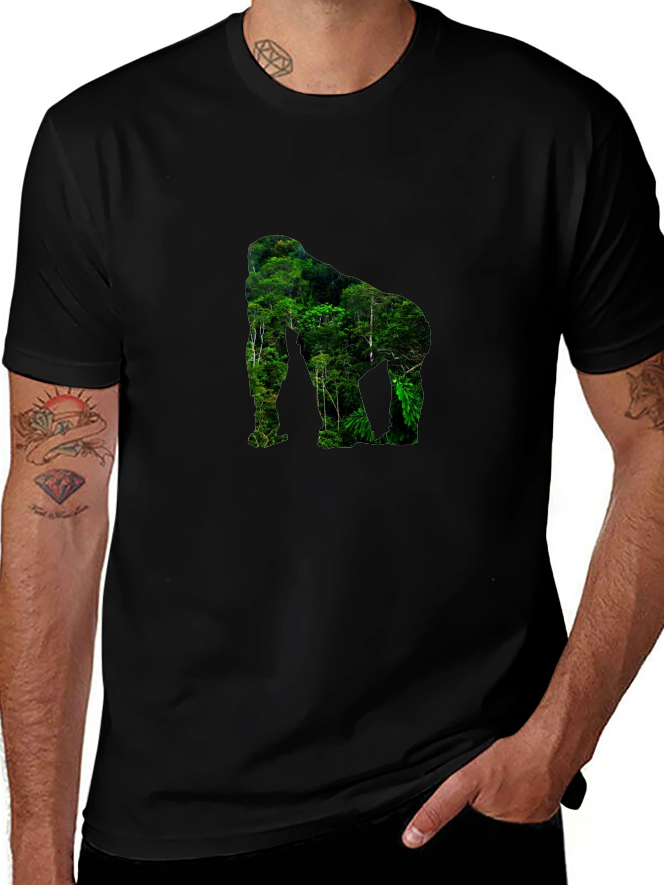 Jungle Gorilla Graphic T-Shirt