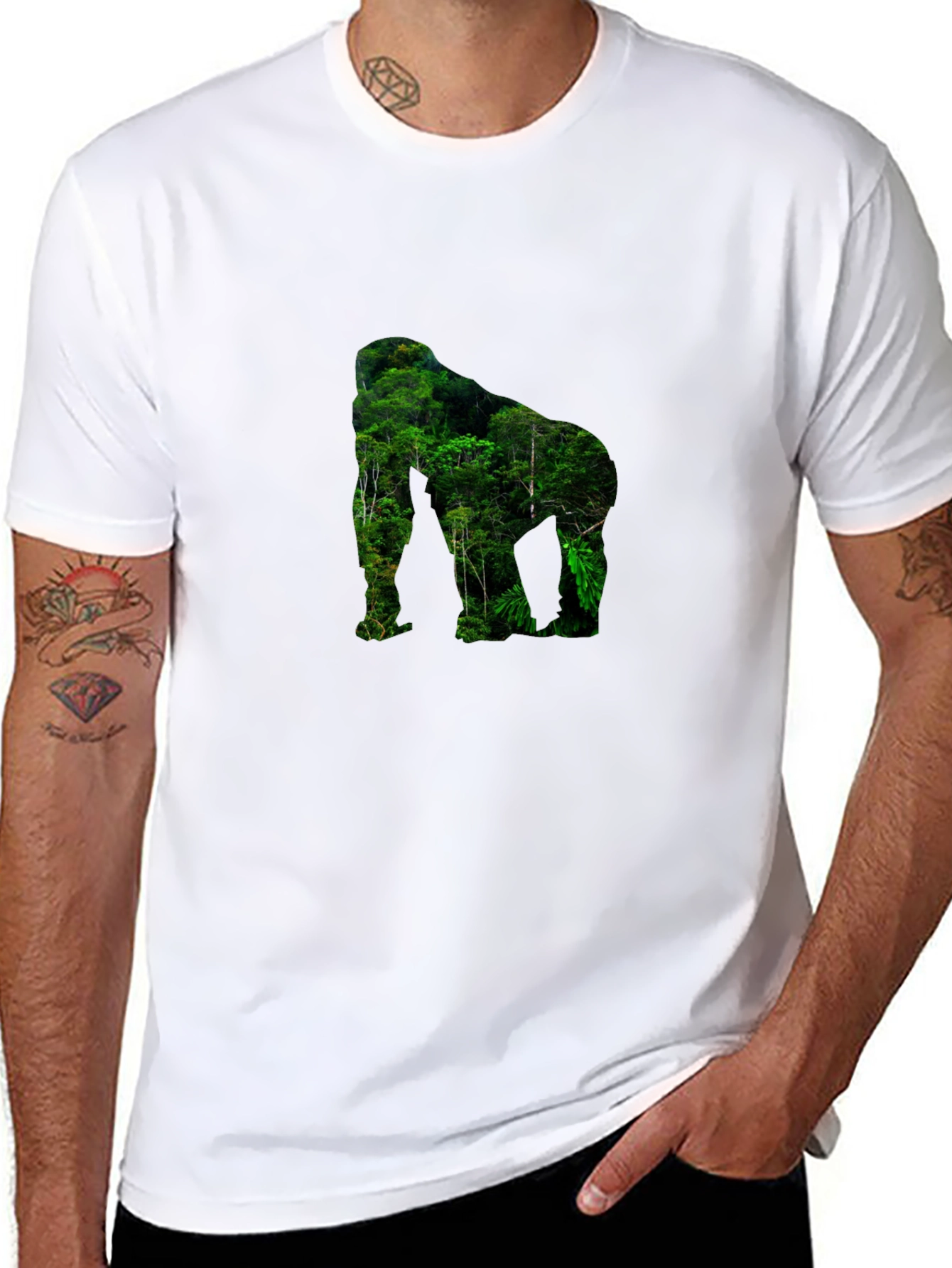 Jungle Gorilla Graphic T-Shirt