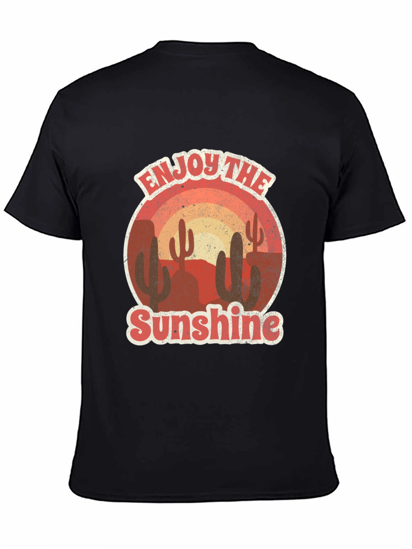 Retro Desert Scene T-Shirt - Enjoy the Sunshine