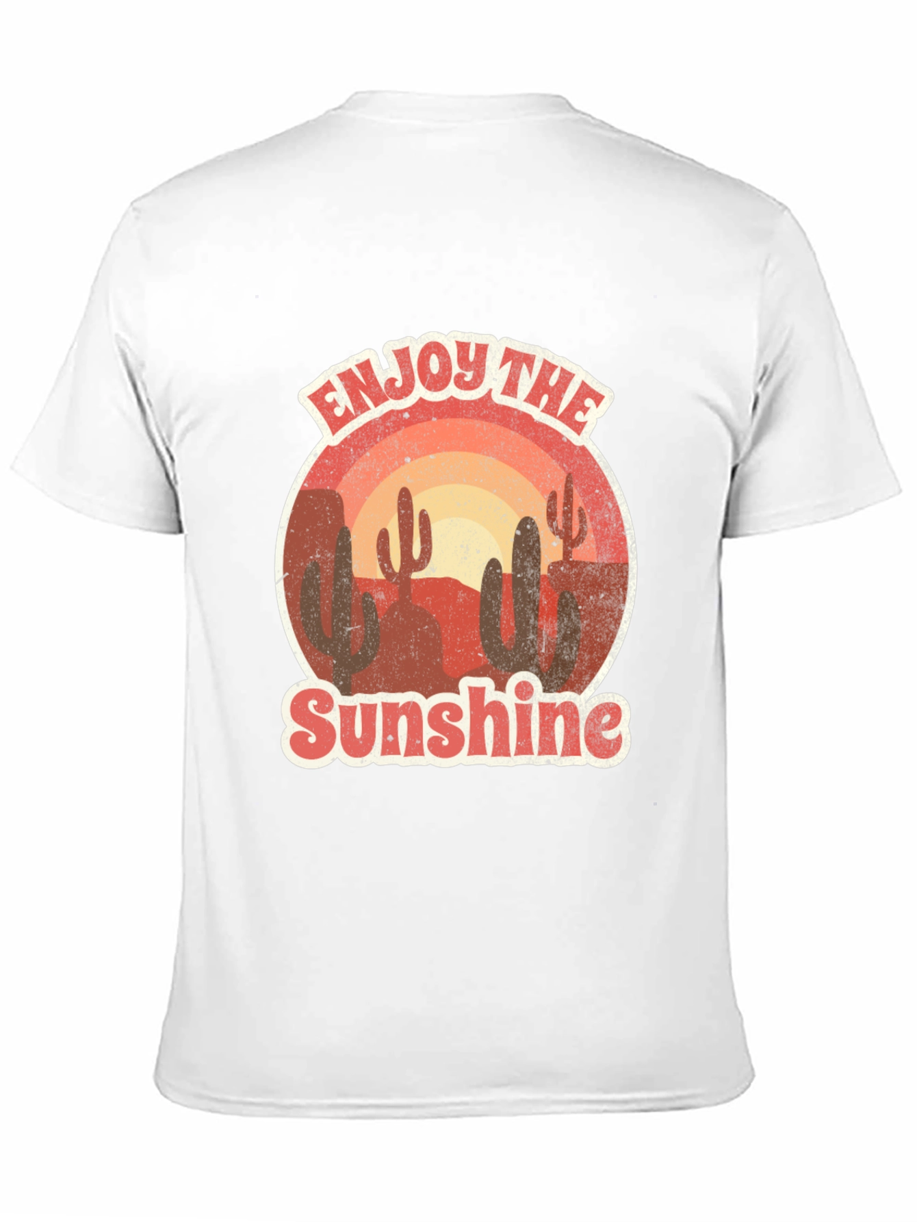 Retro Desert Scene T-Shirt - Enjoy the Sunshine