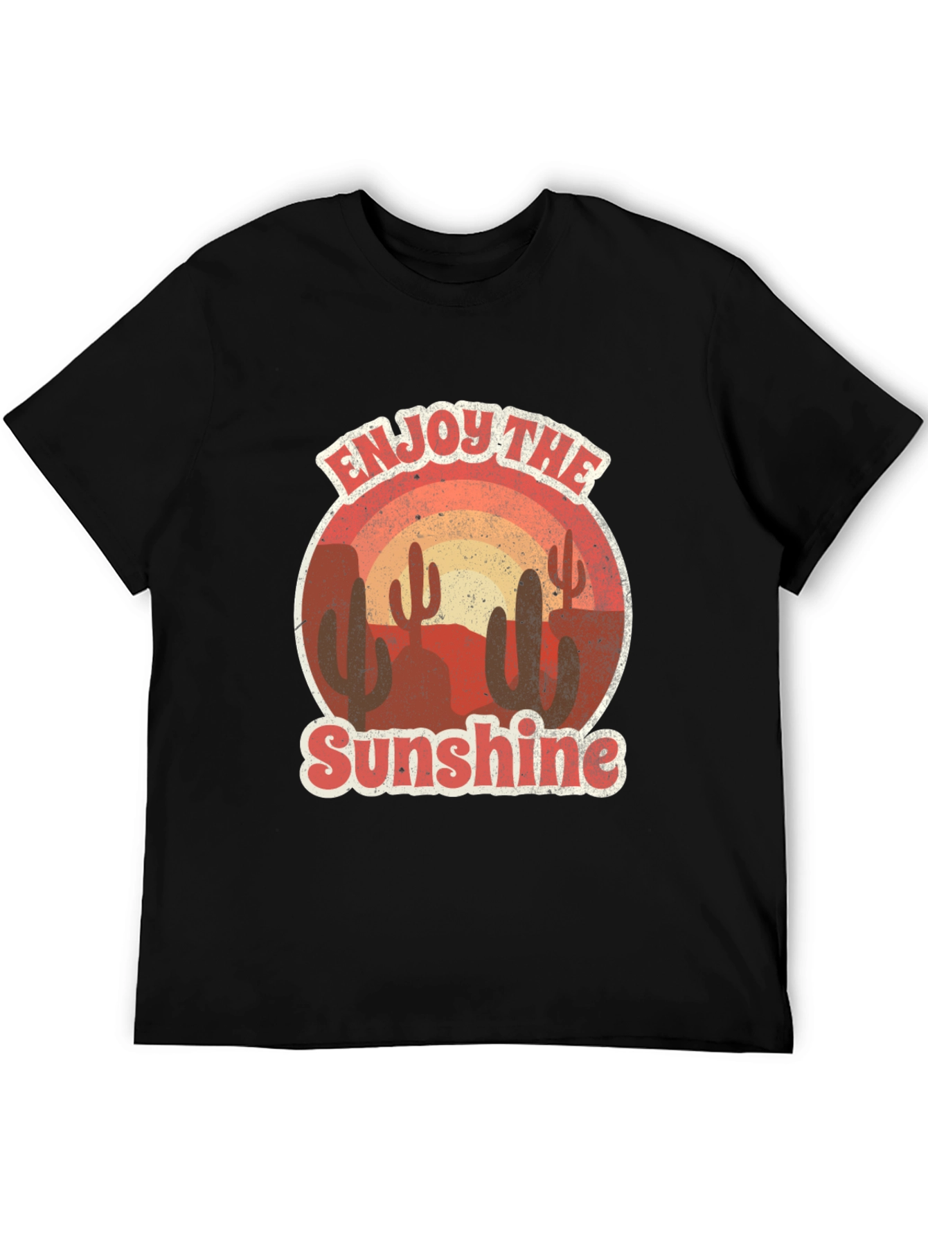 Retro Desert Scene T-Shirt - Enjoy the Sunshine