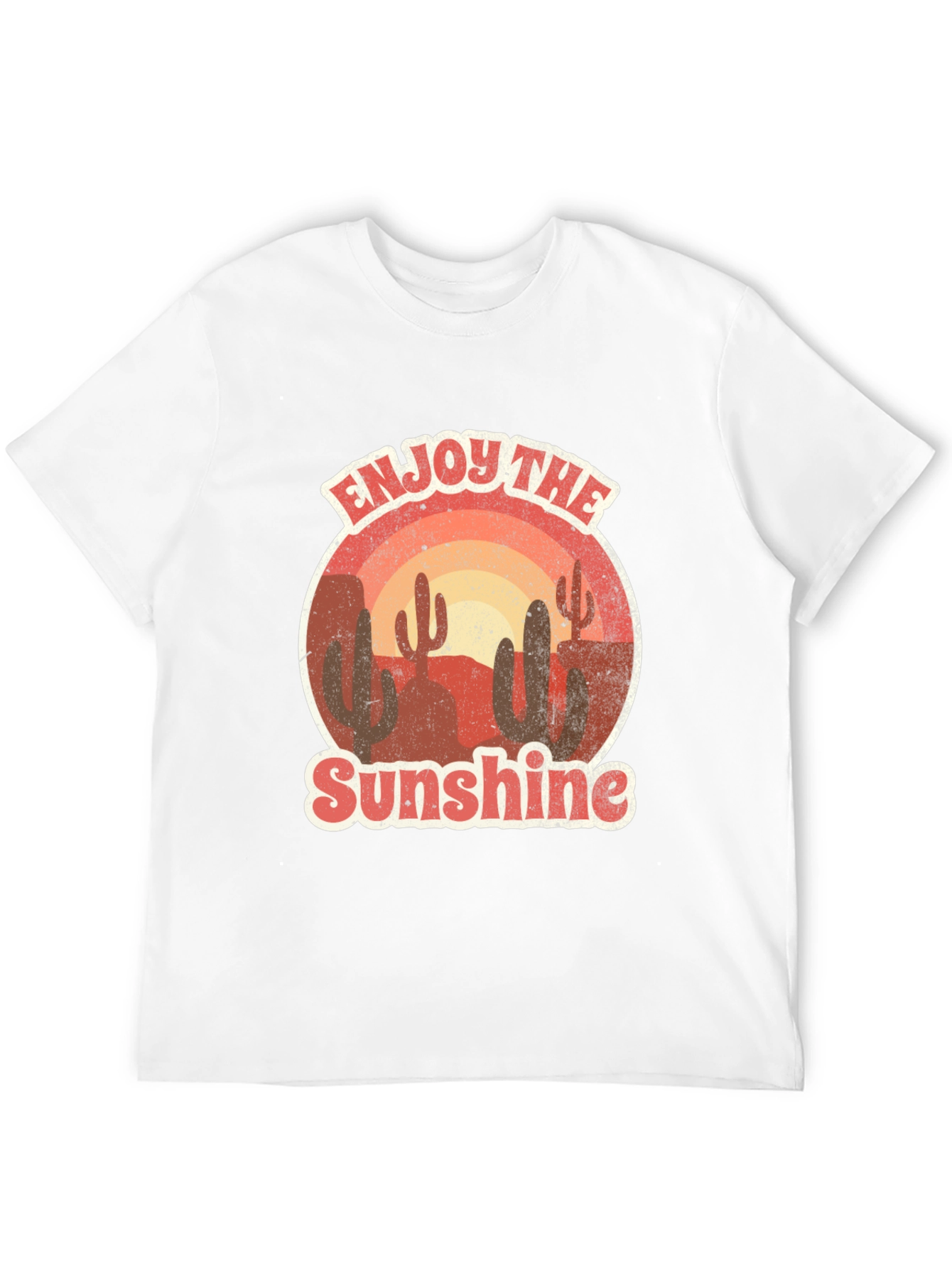 Retro Desert Scene T-Shirt - Enjoy the Sunshine